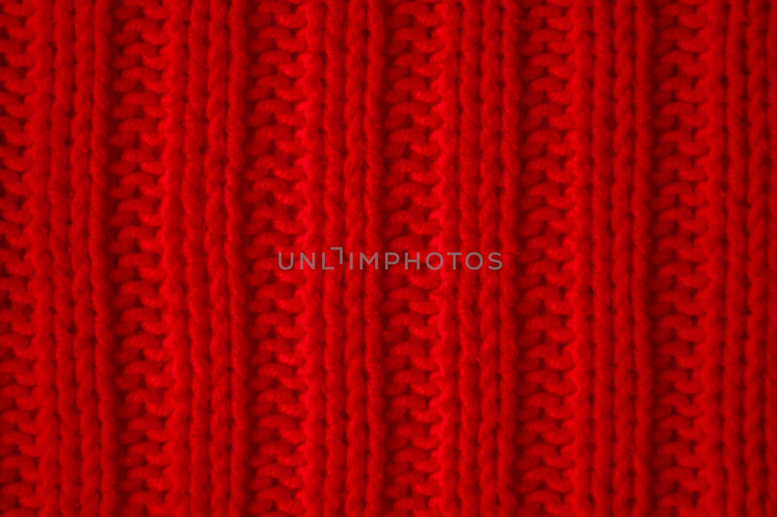 Detail Knitted Wool. Vintage Woven Pattern. Fiber Handmade Holiday Background. Soft Abstract Wool. Red Closeup Thread. Scandinavian Xmas Scarf. Cotton Print Cashmere. Knitted Fabric.