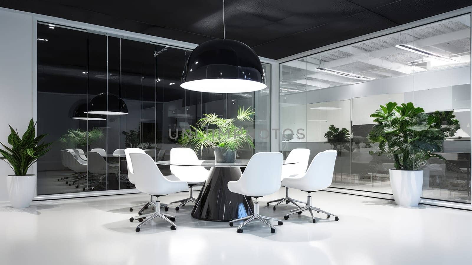 Inspiring office interior design Modern style Generative AI AIG 31. by biancoblue