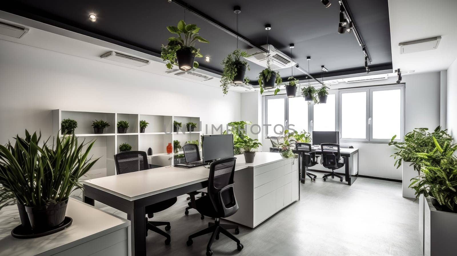 Inspiring office interior design Minimalist style Generative AI AIG 31. by biancoblue