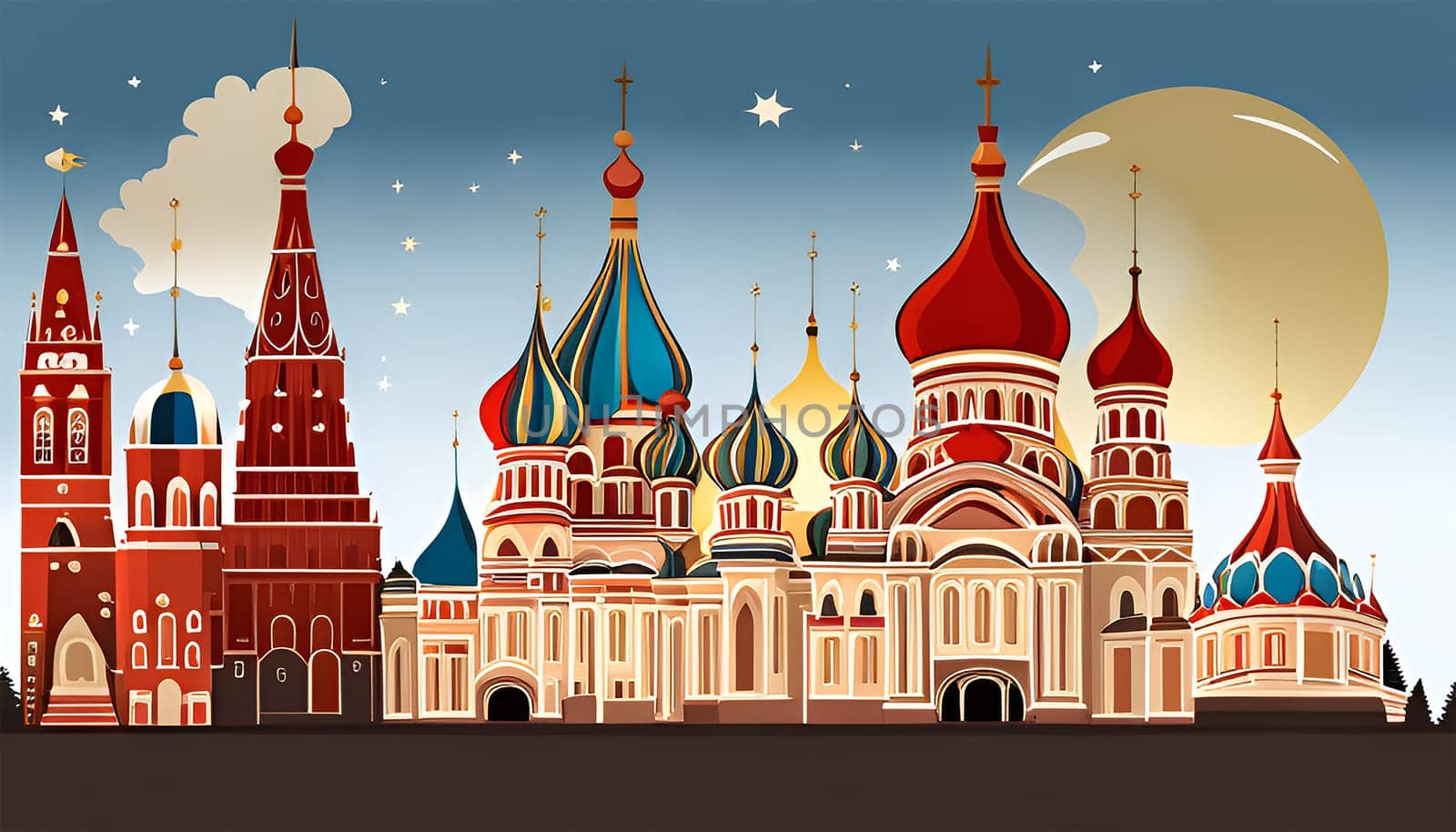 Orthodox churches scenery, Russia - Generative AI by Elenaphotos21