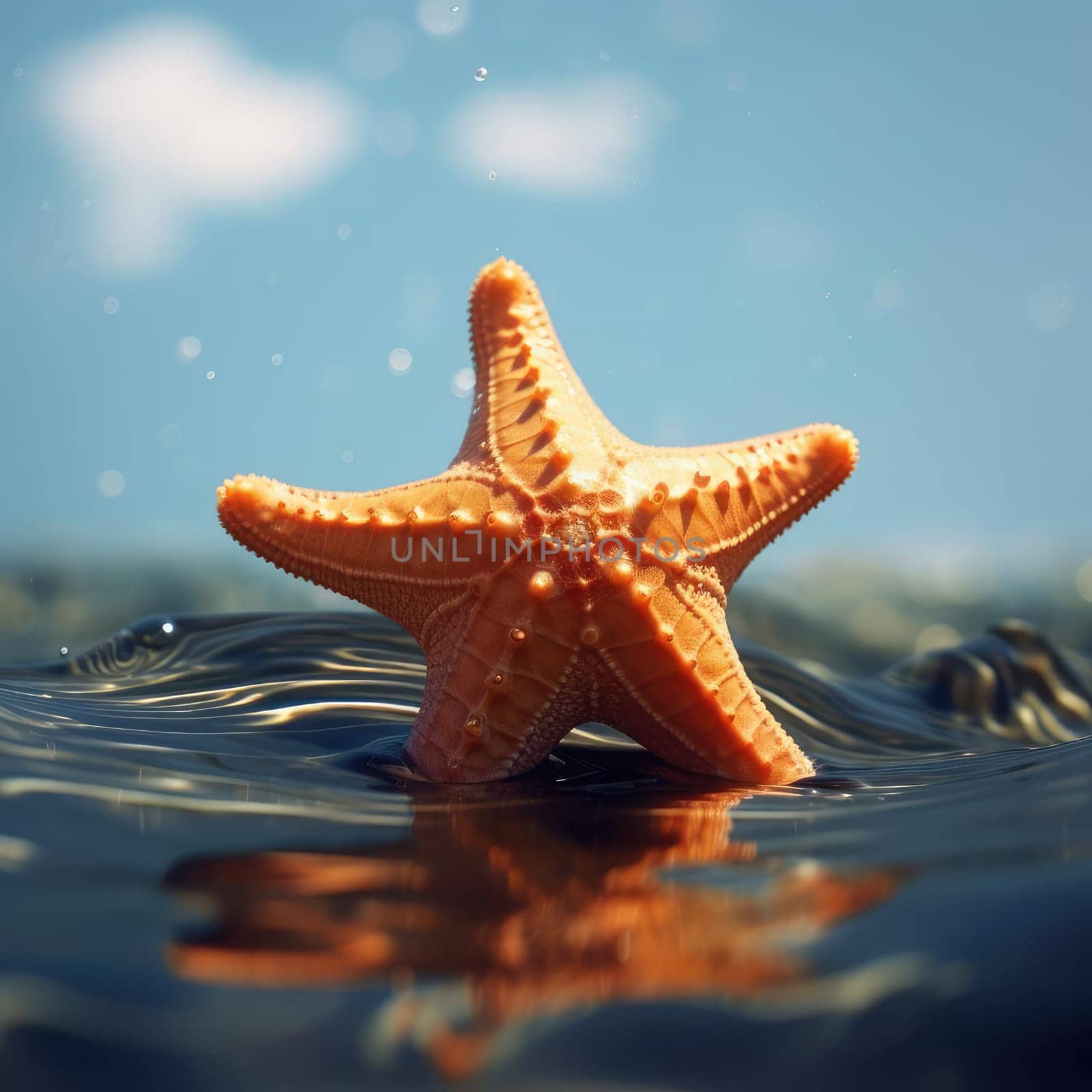 Starfish on the sea by cherezoff