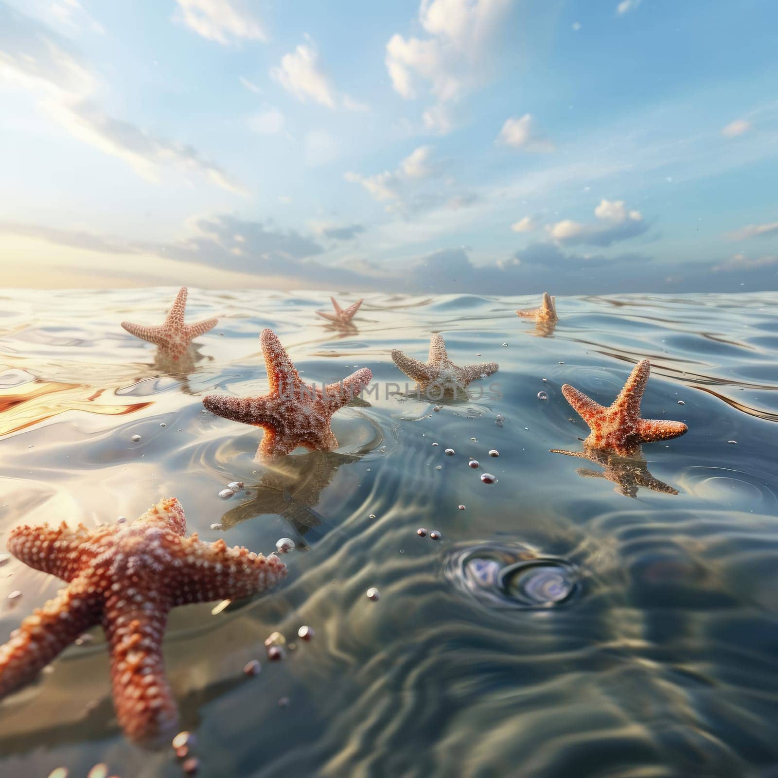 Starfish on the sea by cherezoff