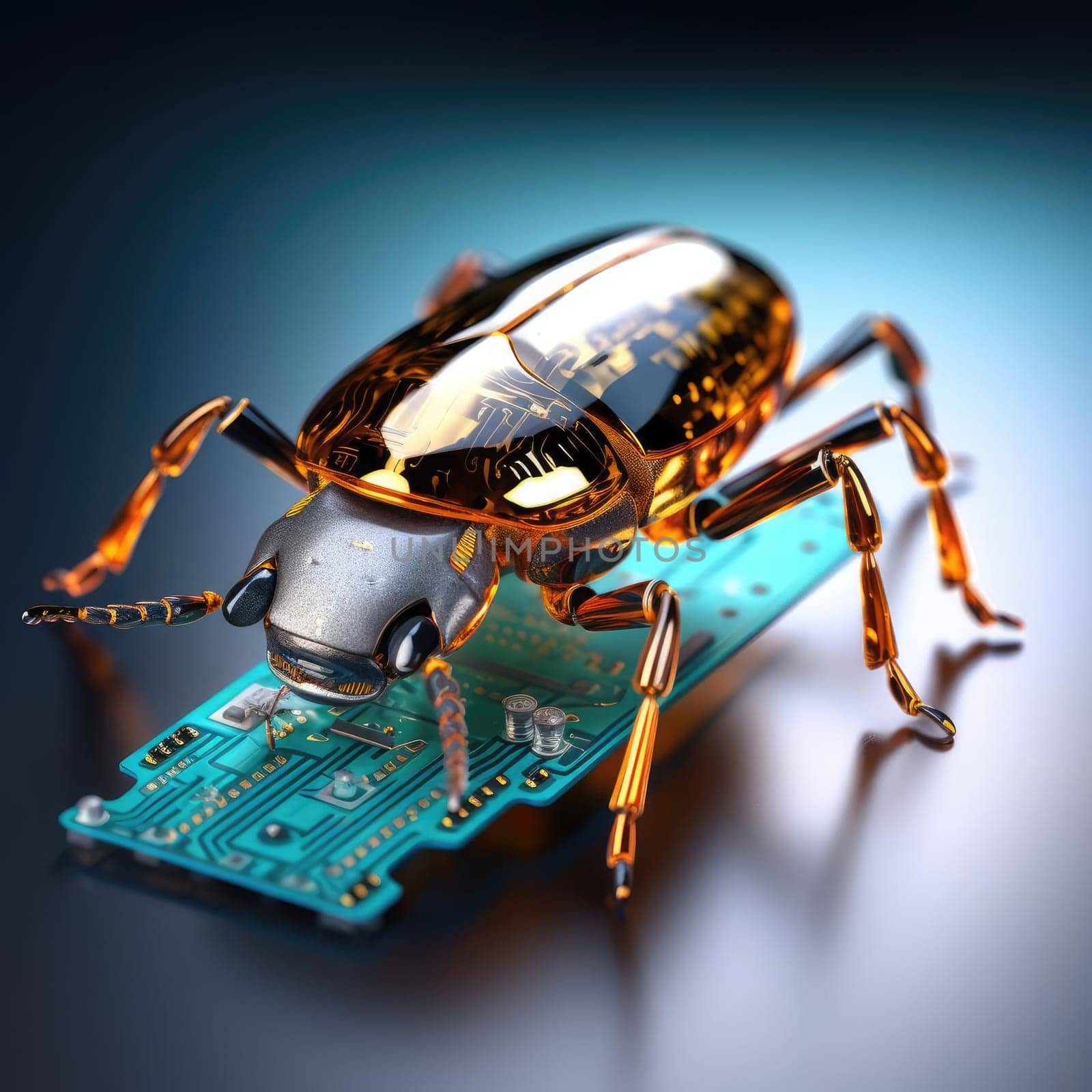 Electronic beetle on a chip. The concept of errors in software or errors in hardware