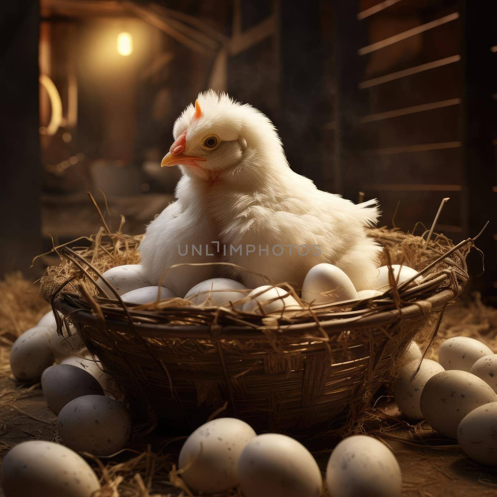 Chicken and egg basket by cherezoff