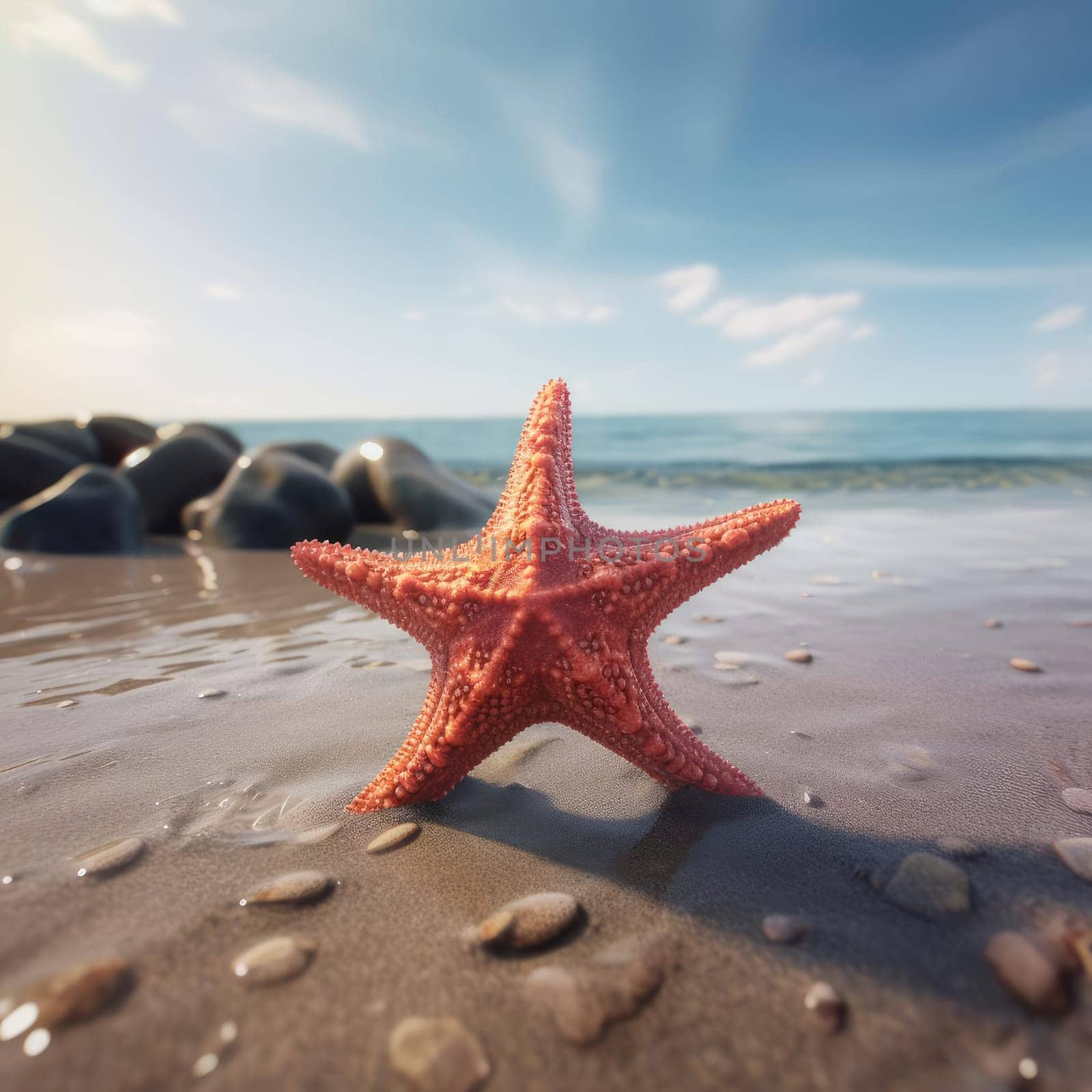 Starfish on the sea by cherezoff