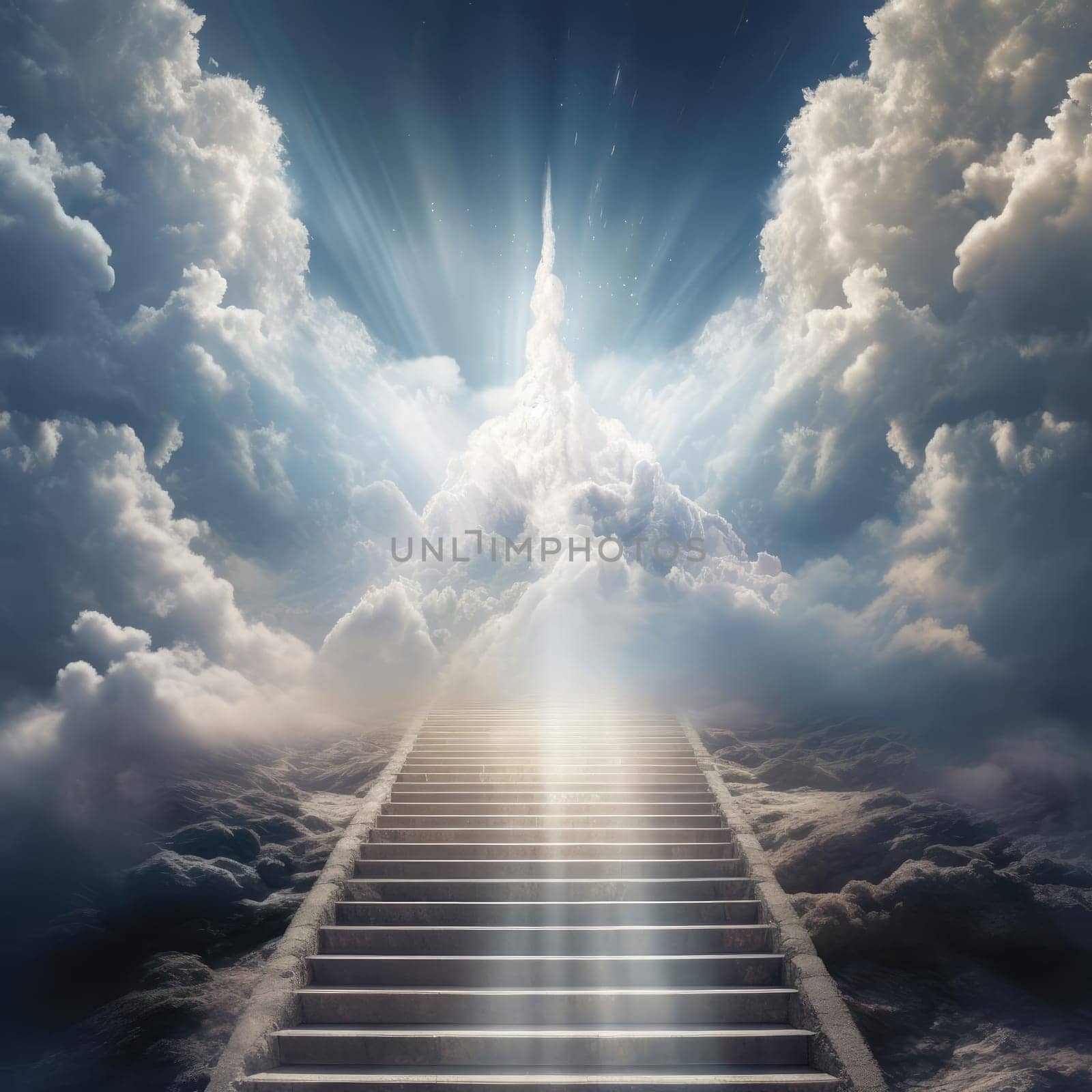 A staircase leading to heaven. The Concept of Faith