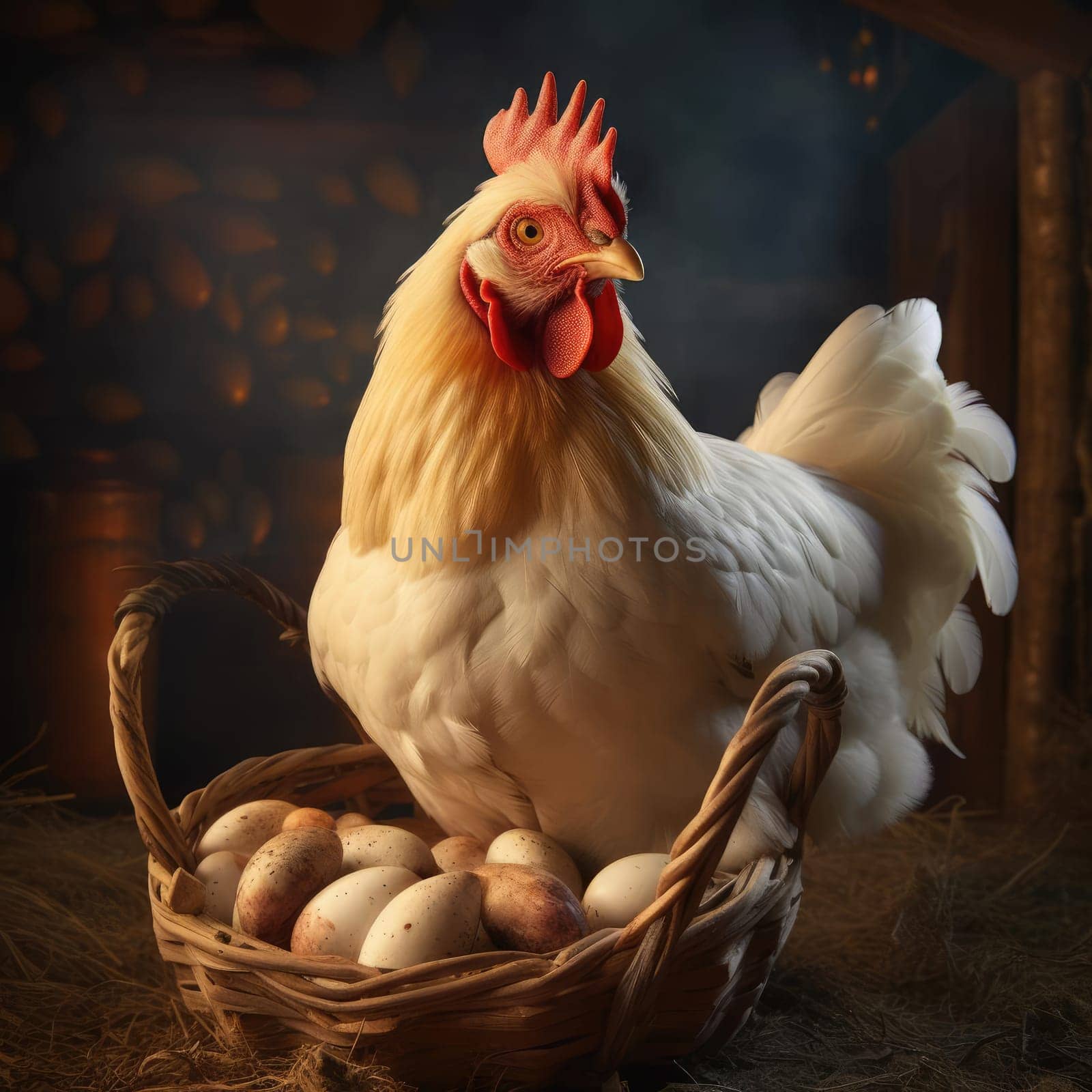 Chicken and egg basket by cherezoff