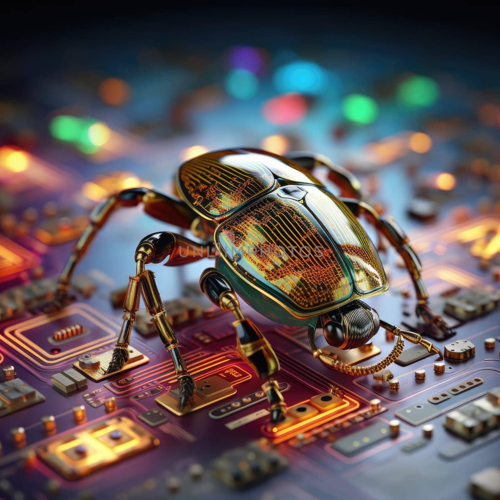 Electronic beetle on a chip. The concept of errors in software or errors in hardware