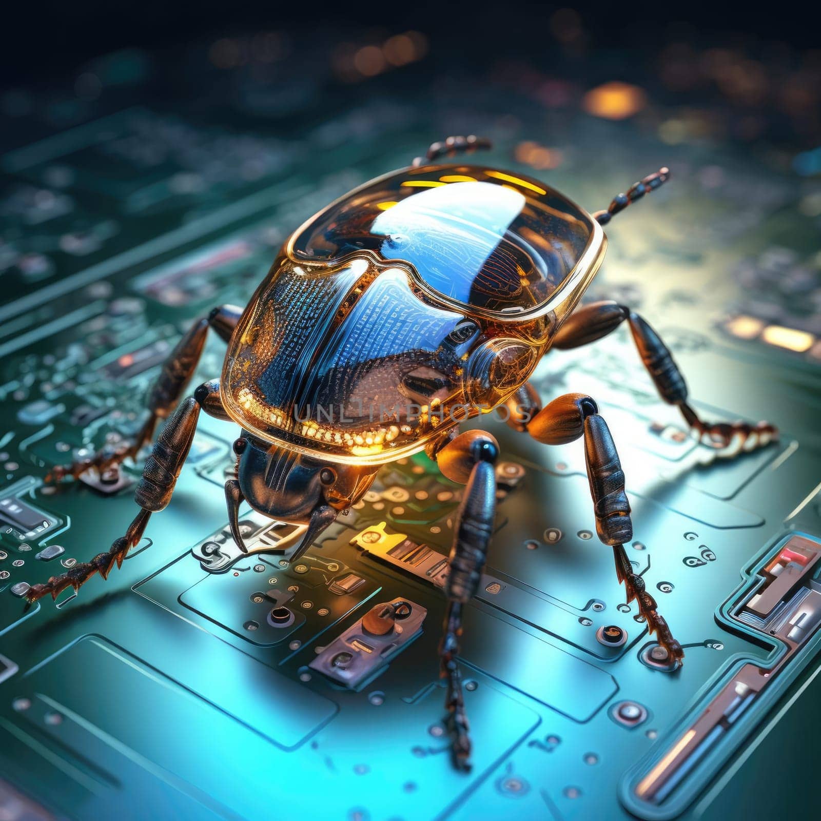 Electronic beetle on a chip. The concept of errors in software or errors in hardware