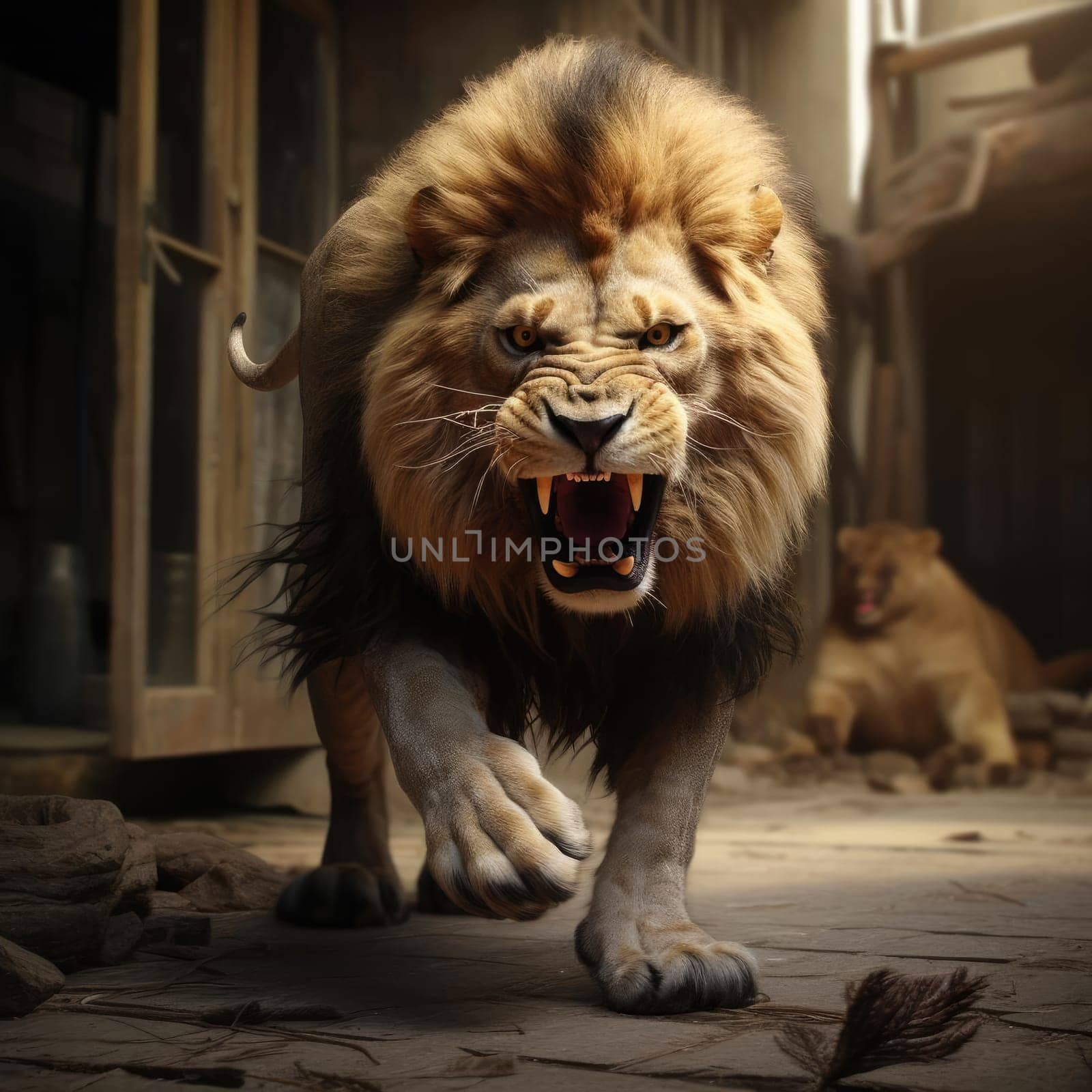 The Great Formidable Lion by cherezoff