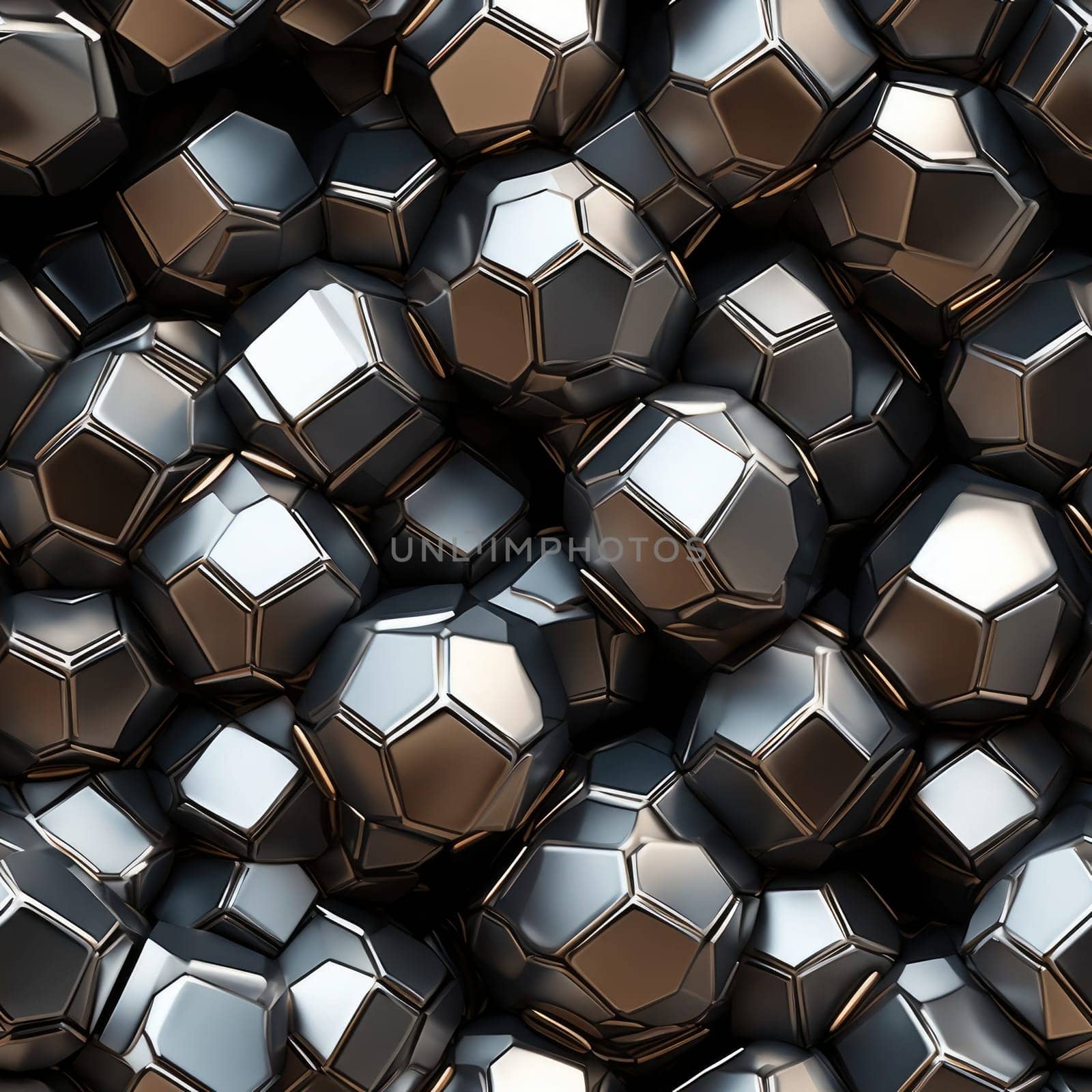 Abstract seamless texture of spheres, sci-fi