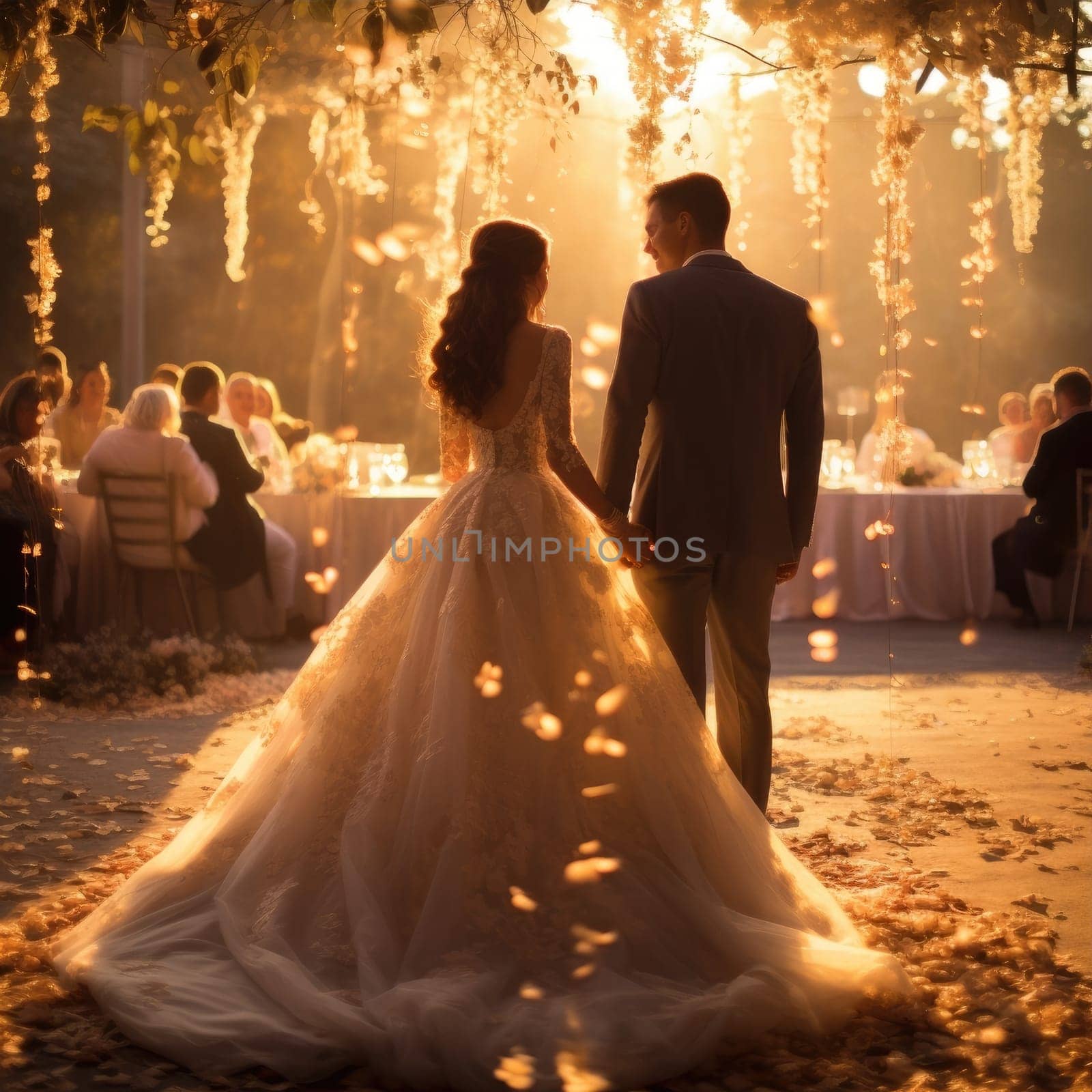 The bride and groom at the perfect wedding by cherezoff