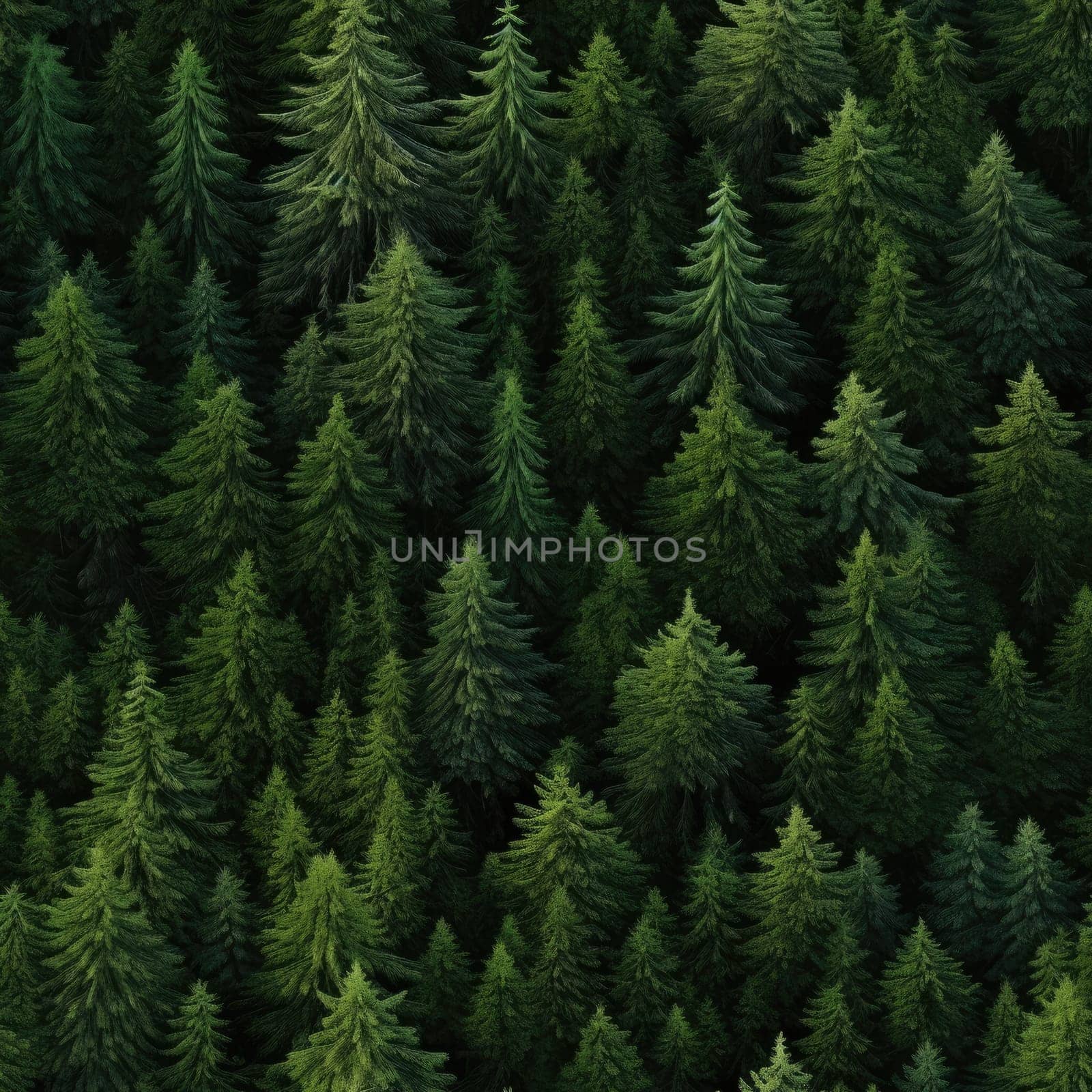 Top view of the green forest, seamless background