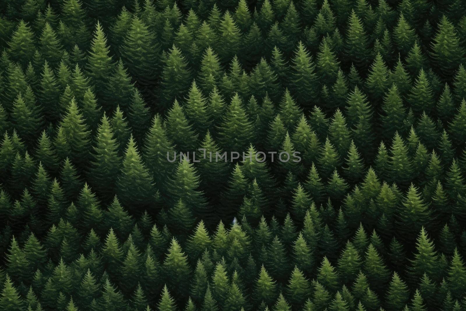 Top view of the green forest, seamless background