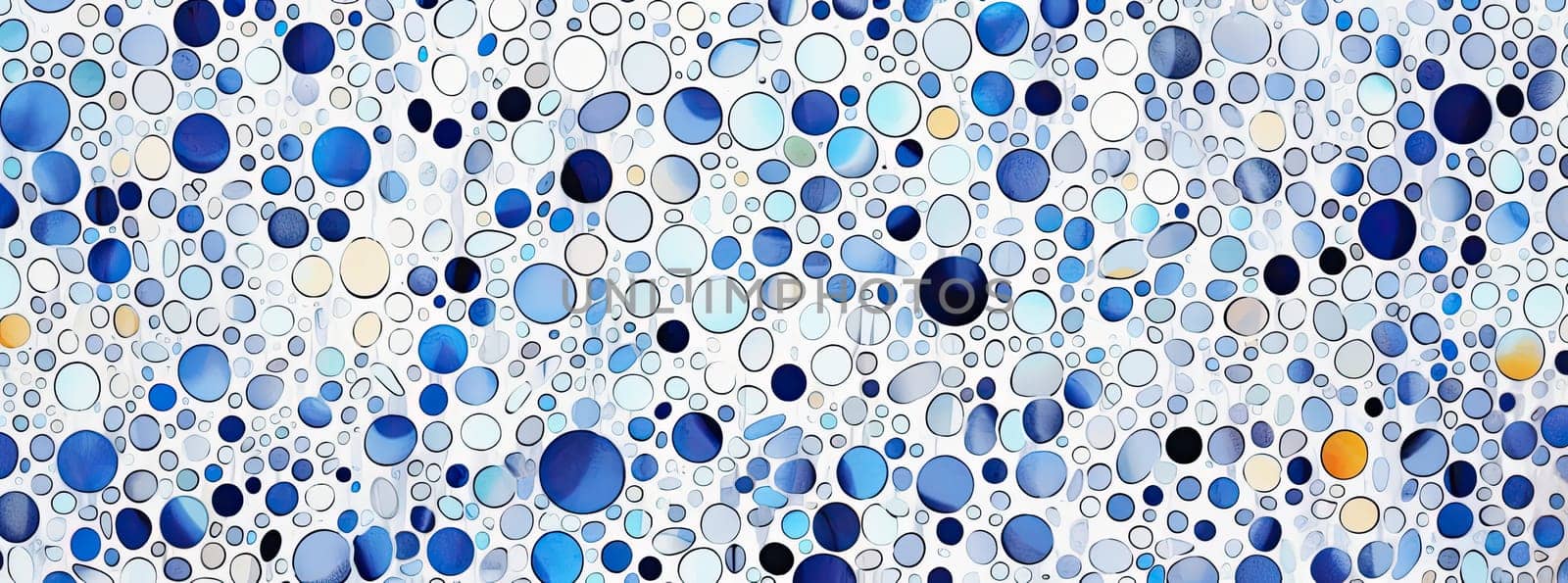 Watercolor background of blue circles by cherezoff