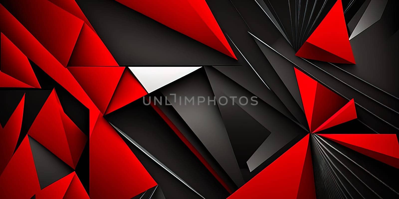 red and black geometric triangle abstract background illustration. modern technology innovation concept background