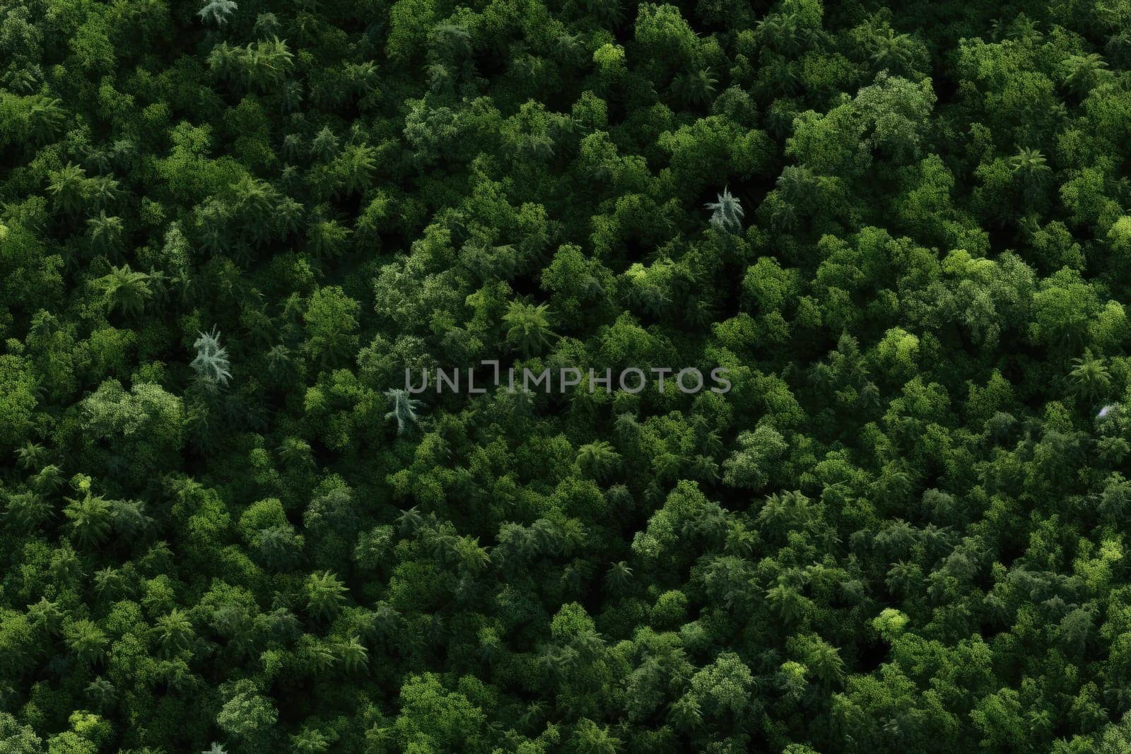 Top view of the green forest, seamless background