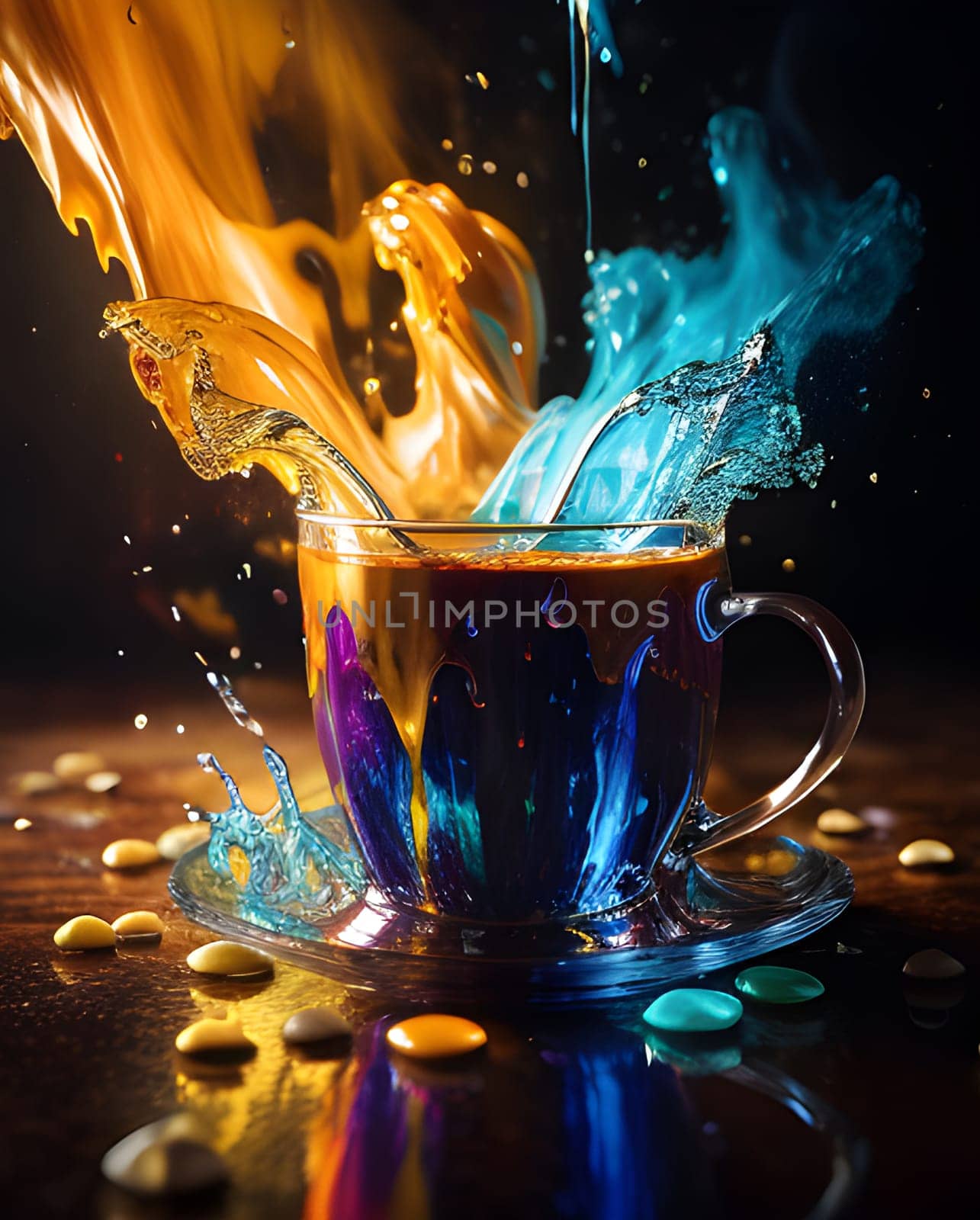Splashing fluid out of a cup by WielandTeixeira