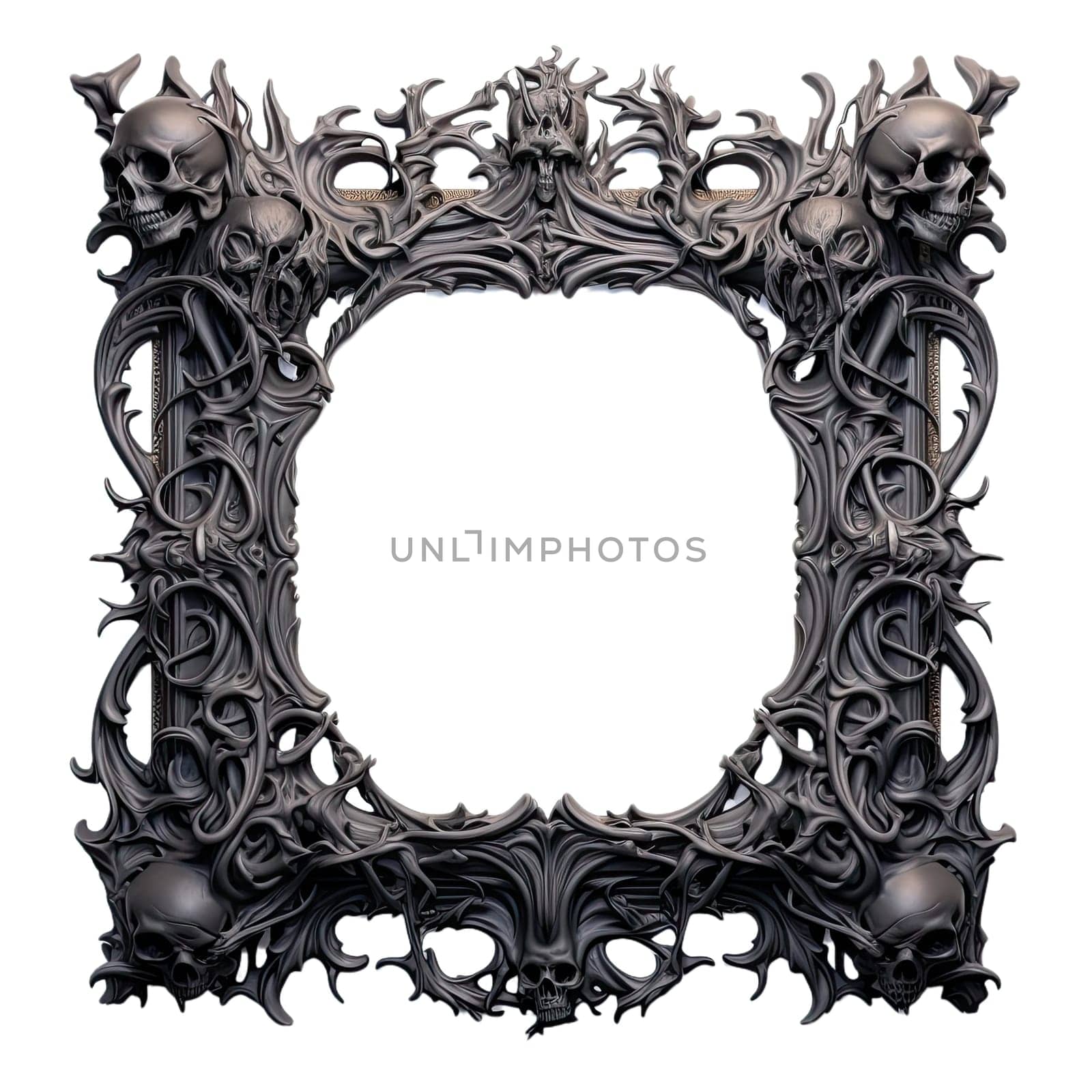 SKULL frame. skeleton head frame background