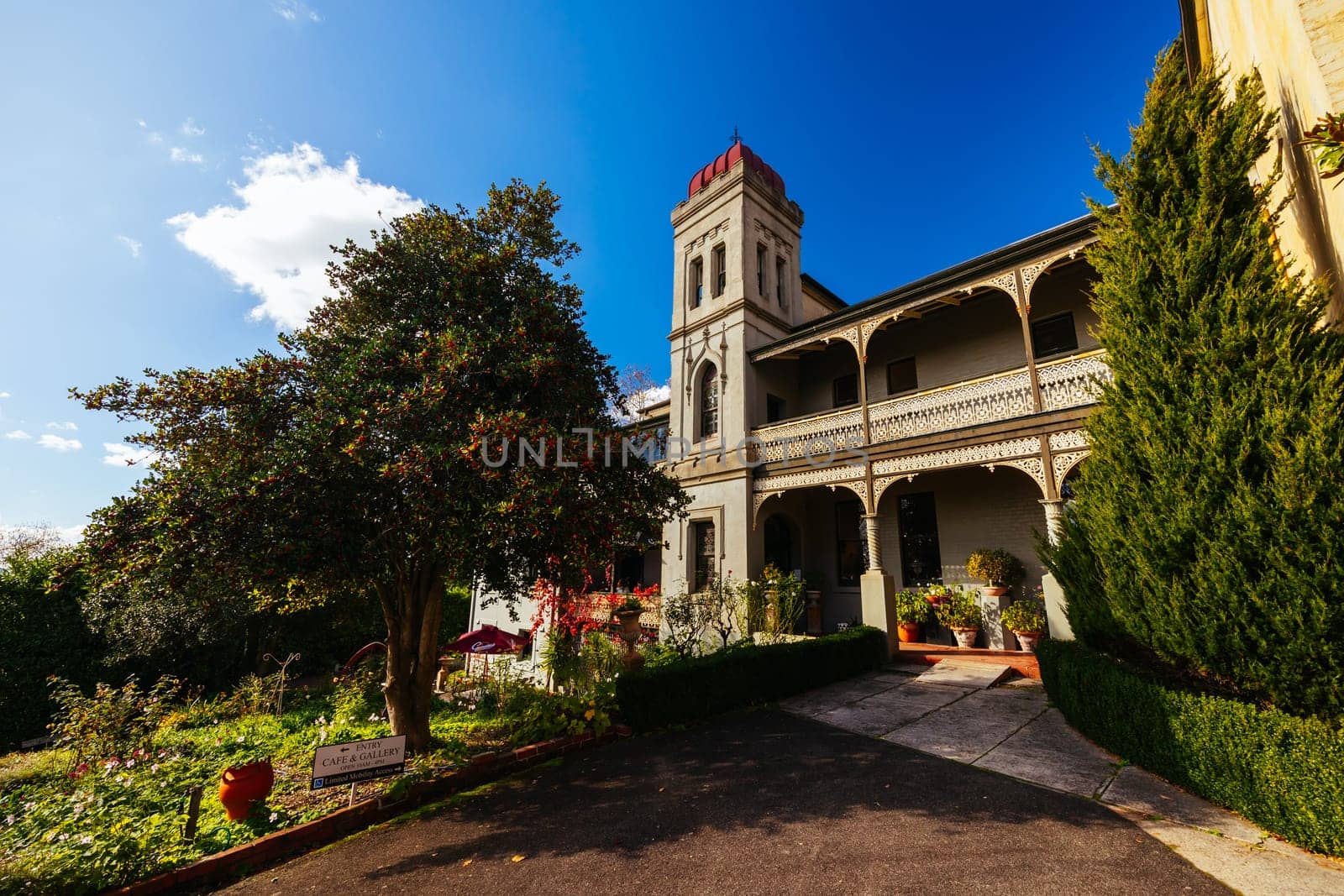 DAYLESFORD, AUSTRALIA - MAY 13, 2023: The Convent Daylesford in Daylesford on a cool spring morning in Victoria, Australia