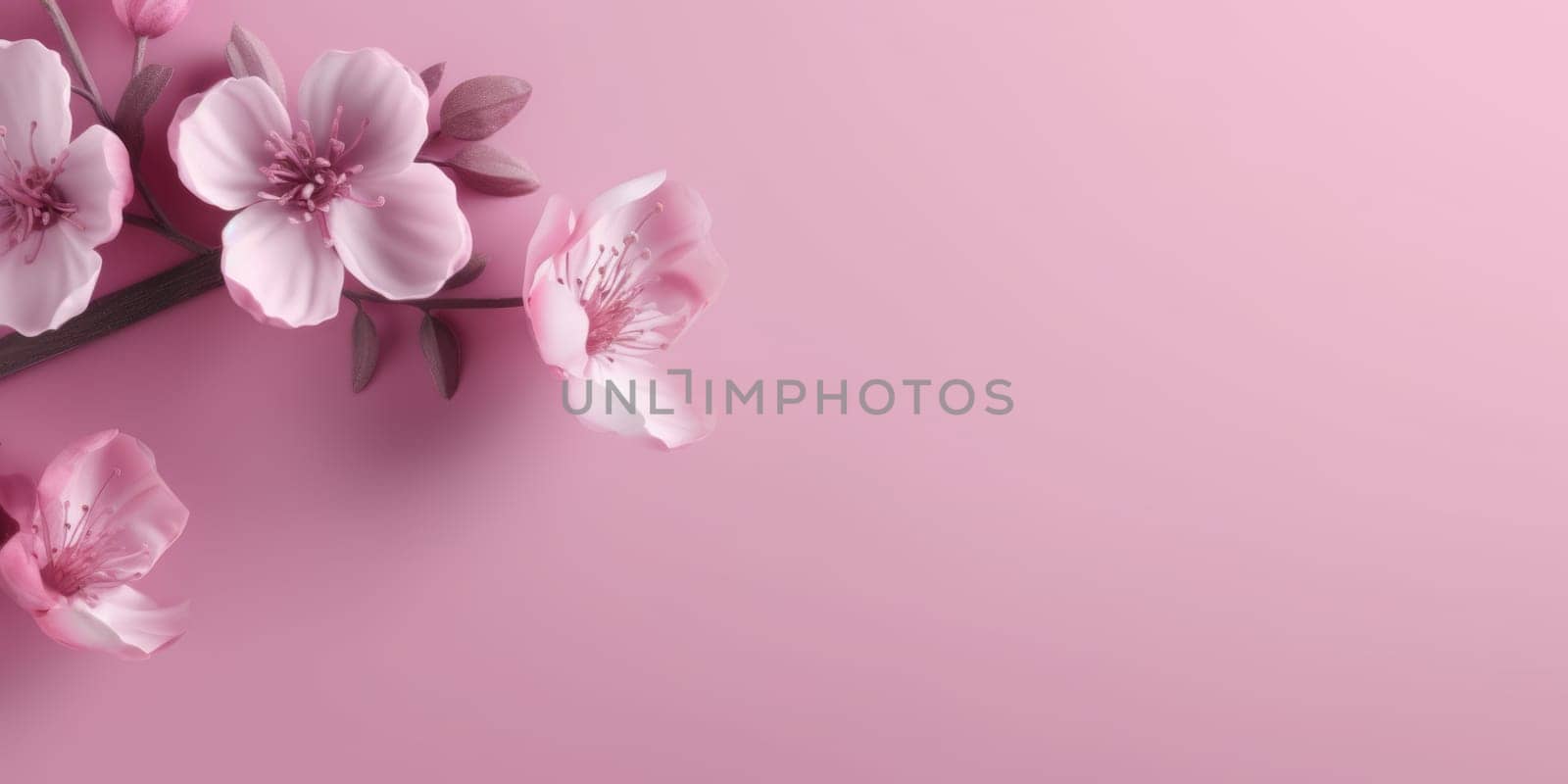 Beautiful abstract pink floral design background. generative ai AIG32 by biancoblue
