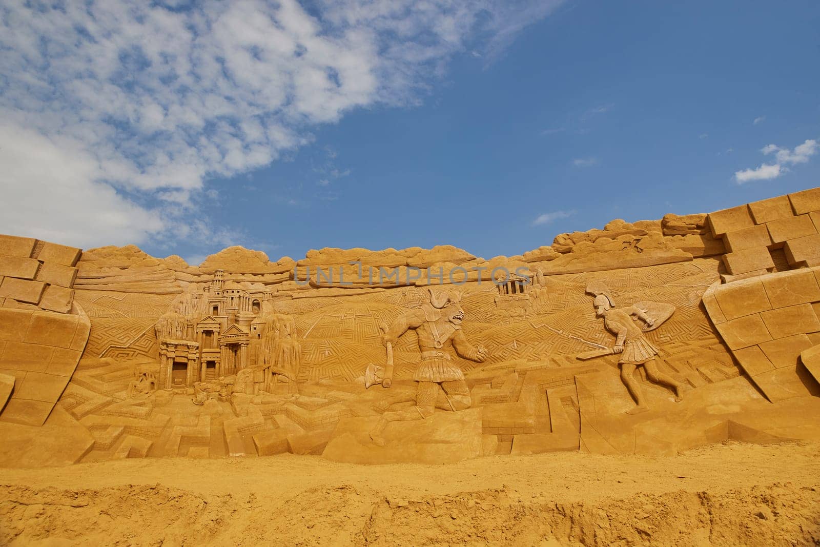 Sondervig, Denmark, May 21,2023: International Sand Sculpture Festival by Viktor_Osypenko