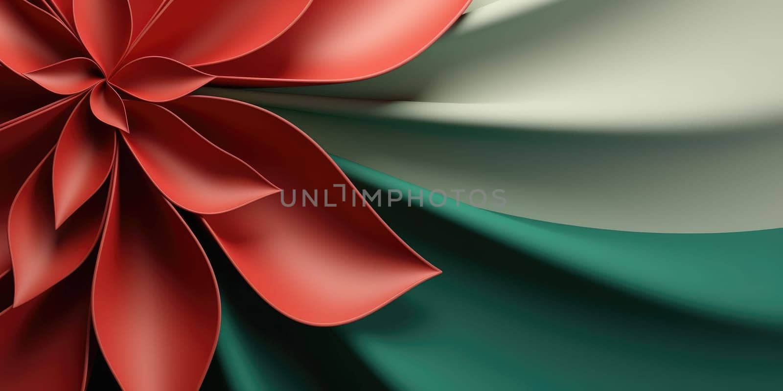Beautiful abstract red and green floral design background. beautiful Generative AI AIG32