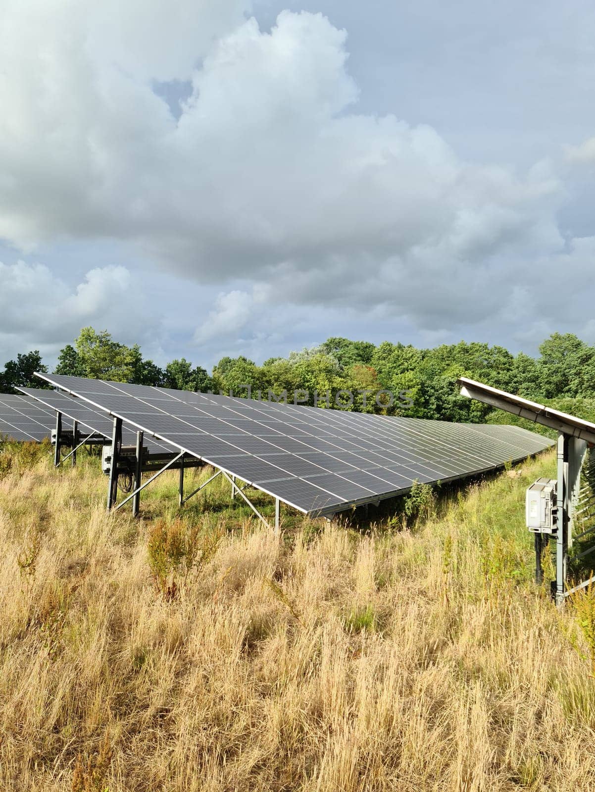 Generating clean energy with solar modules in a big park in northern Europe by MP_foto71