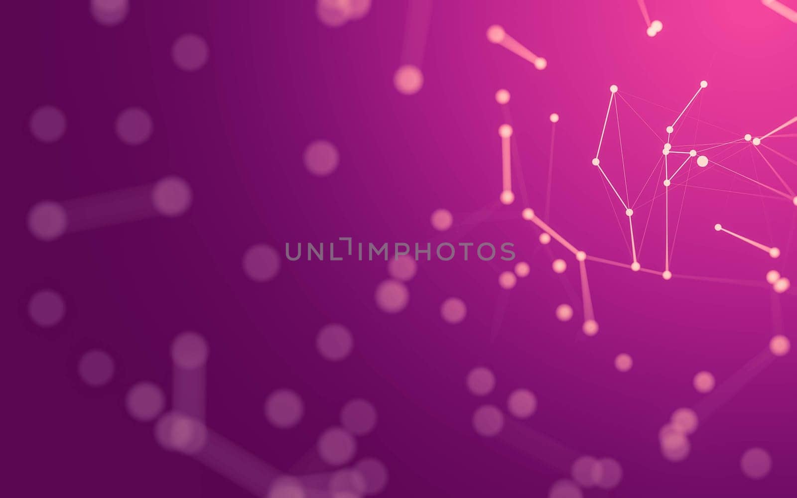 3d Abstract background. Molecules technology with polygonal shapes, connecting dots and lines. Connection structure. Big data visualization. 3d background.