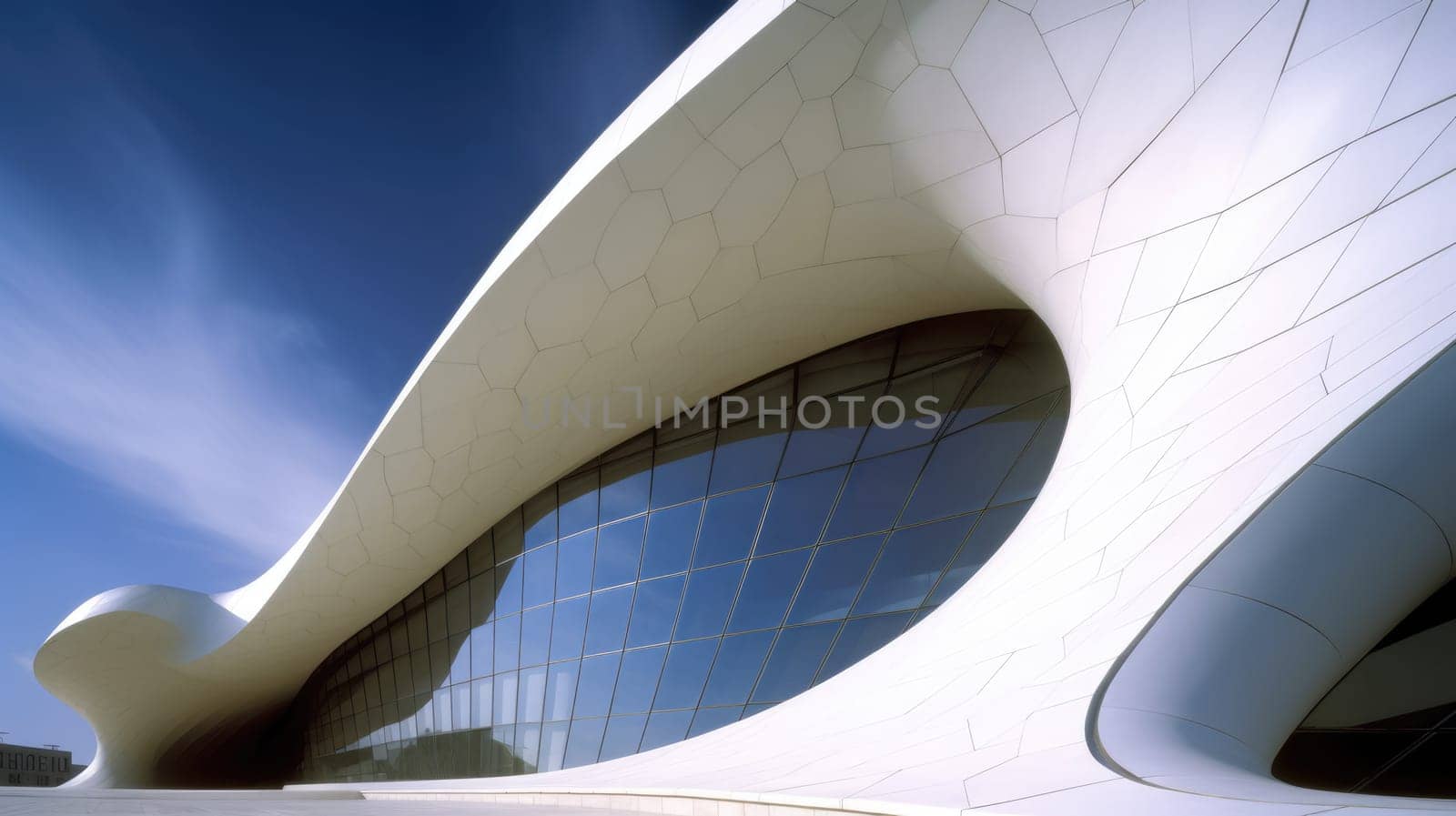 cultural center, close up view, architecture background, abstract. generative ai AIG32 by biancoblue