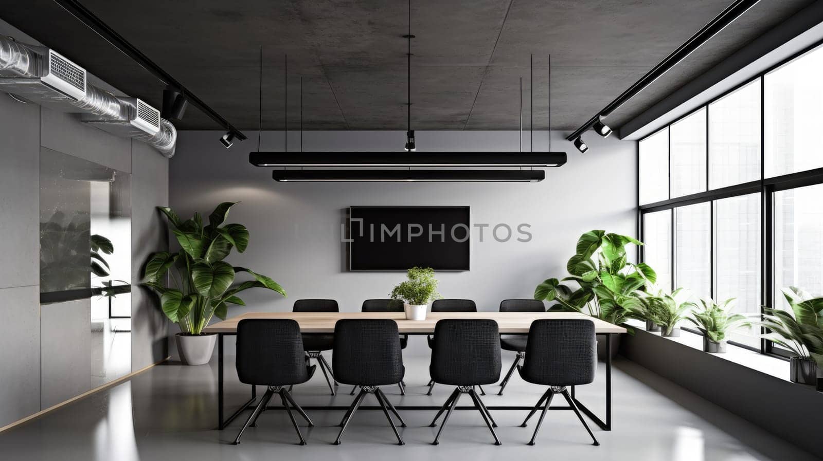 Inspiring office interior design Minimalist style Generative AI AIG 31. by biancoblue