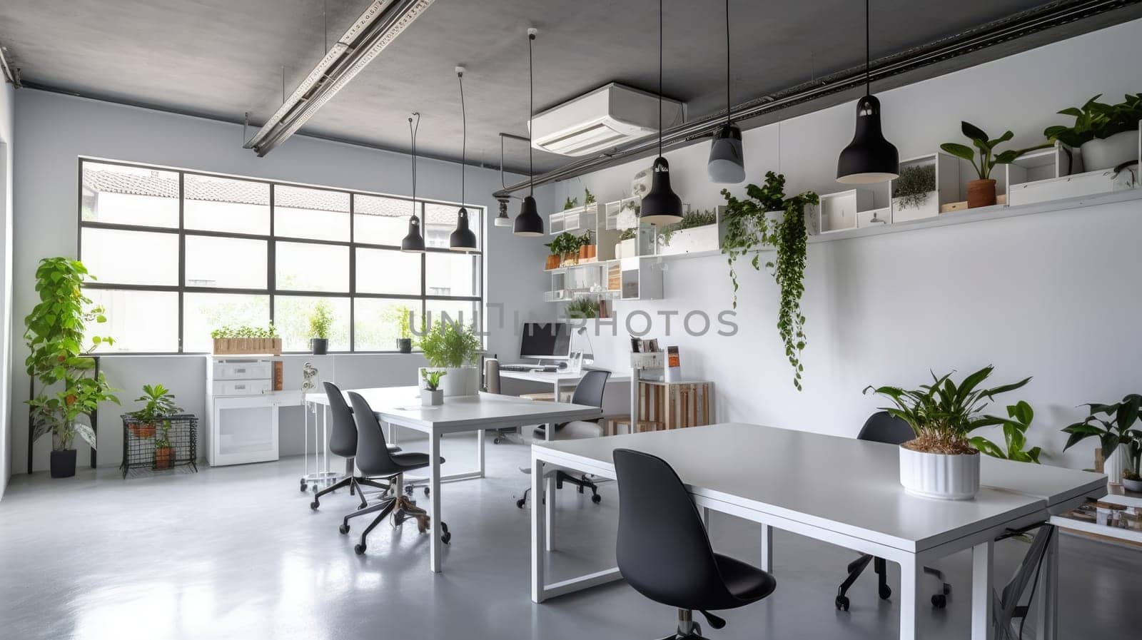 Inspiring office interior design Minimalist style Corporate Office featuring Simplicity architecture. Generative AI AIG 31.