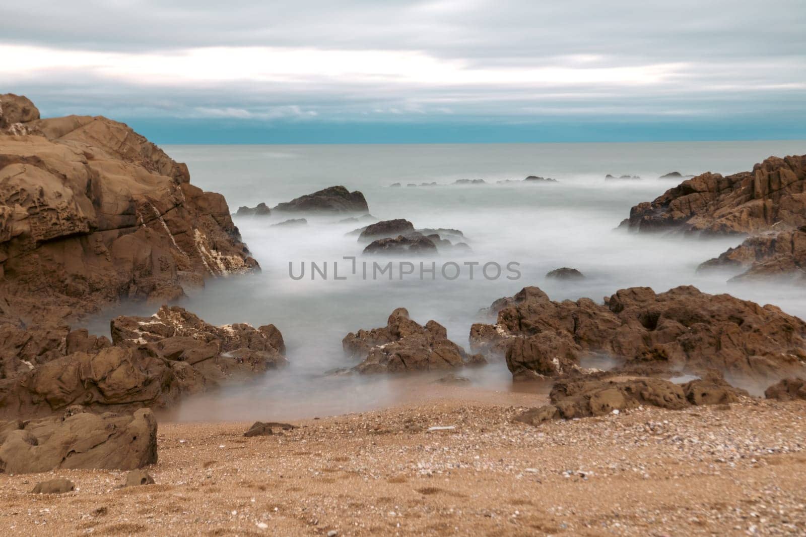 Sunset at Playa del Desplayado in the tourist city of La Pedrera in Uruguay. by martinscphoto