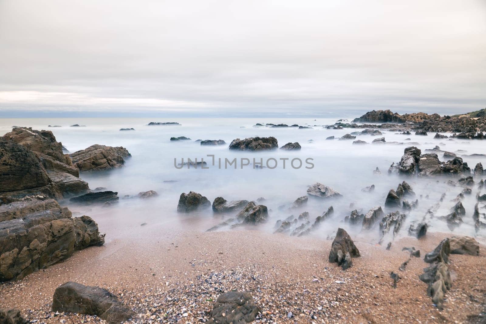 Sunset at Playa del Desplayado in the tourist city of La Pedrera in Uruguay. by martinscphoto