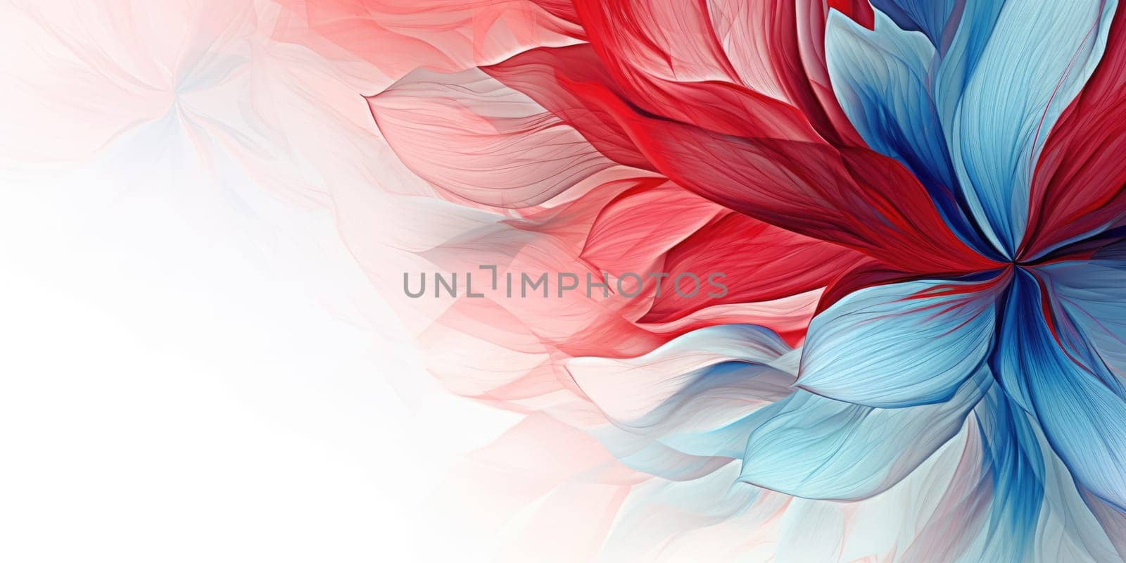 Beautiful abstract red and blue pencil drawing floral design background. generative ai AIG32 by biancoblue