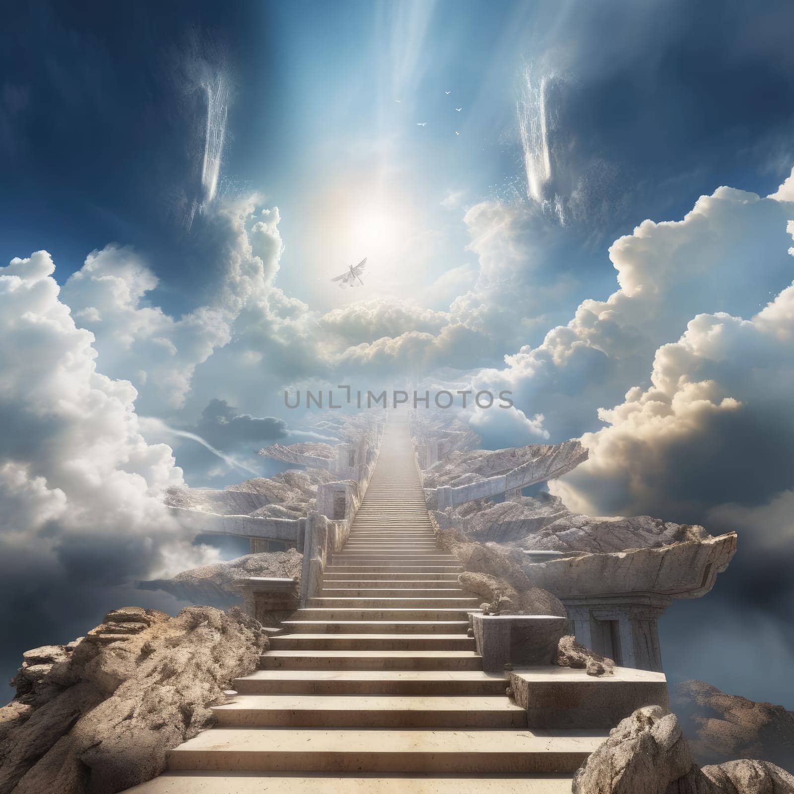 A staircase leading to heaven. The Concept of Faith