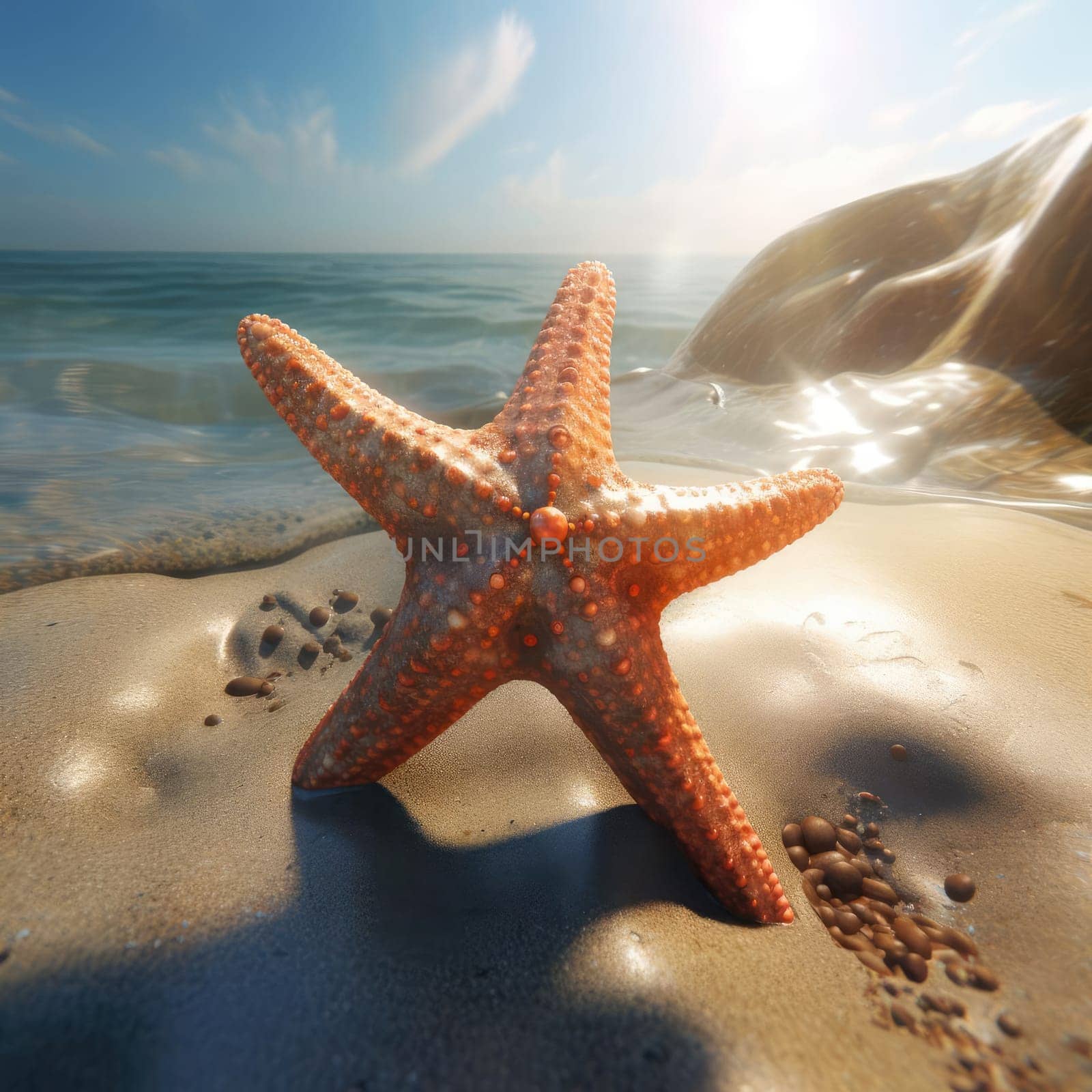 Starfish on the sea by cherezoff