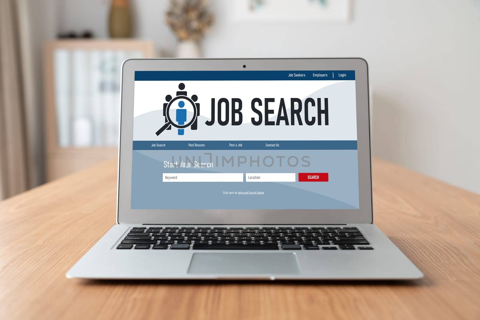 Online job search on modish website for worker to search for job opportunities on the recruitment internet network