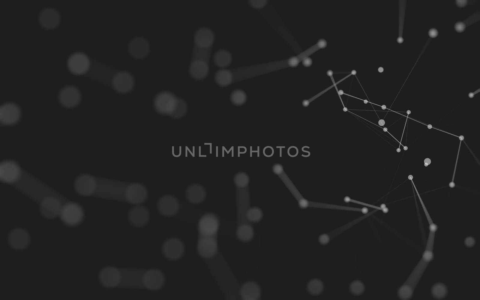 Abstract background. Molecules technology with polygonal shapes, connecting dots and lines. Connection structure. Big data visualization.  by teerawit