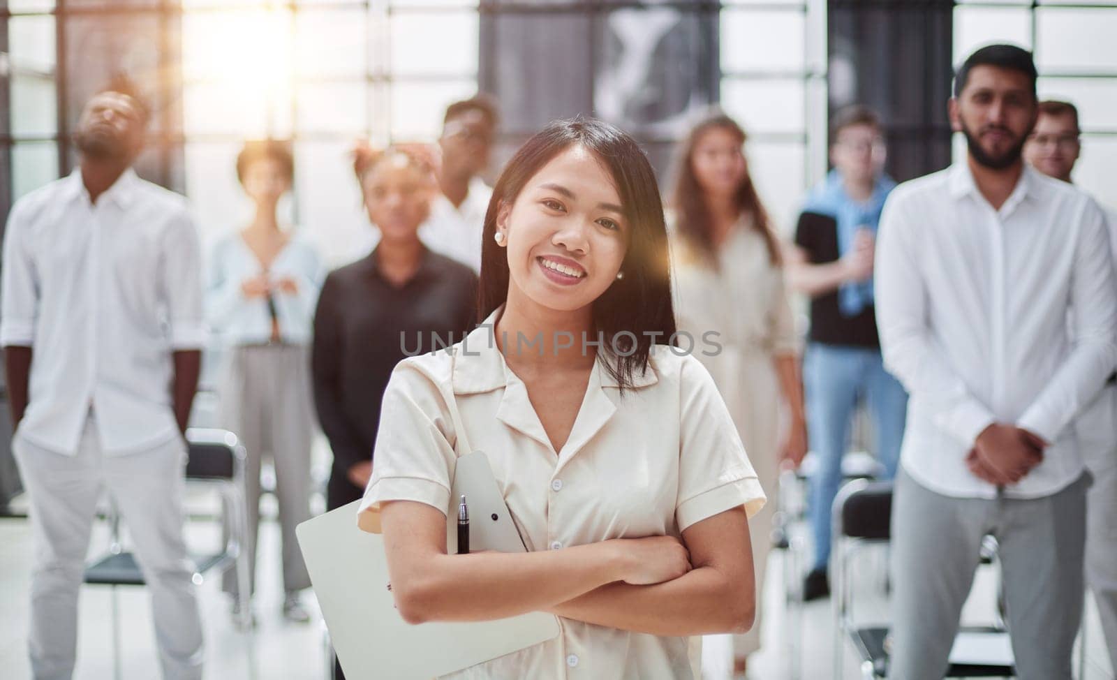 Business People Having Board Meeting In Modern Office