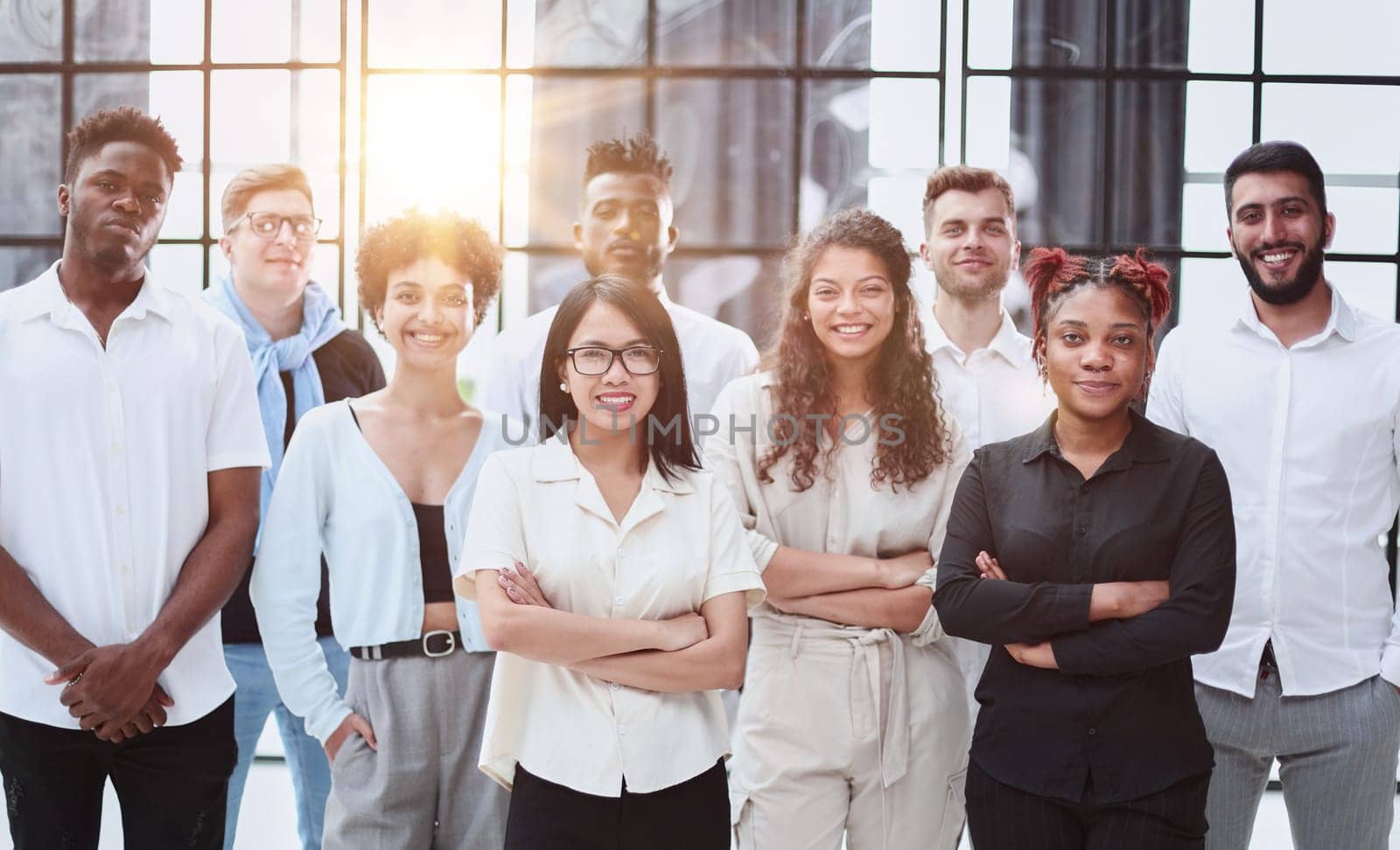 Portrait of a multi ethnic business team.