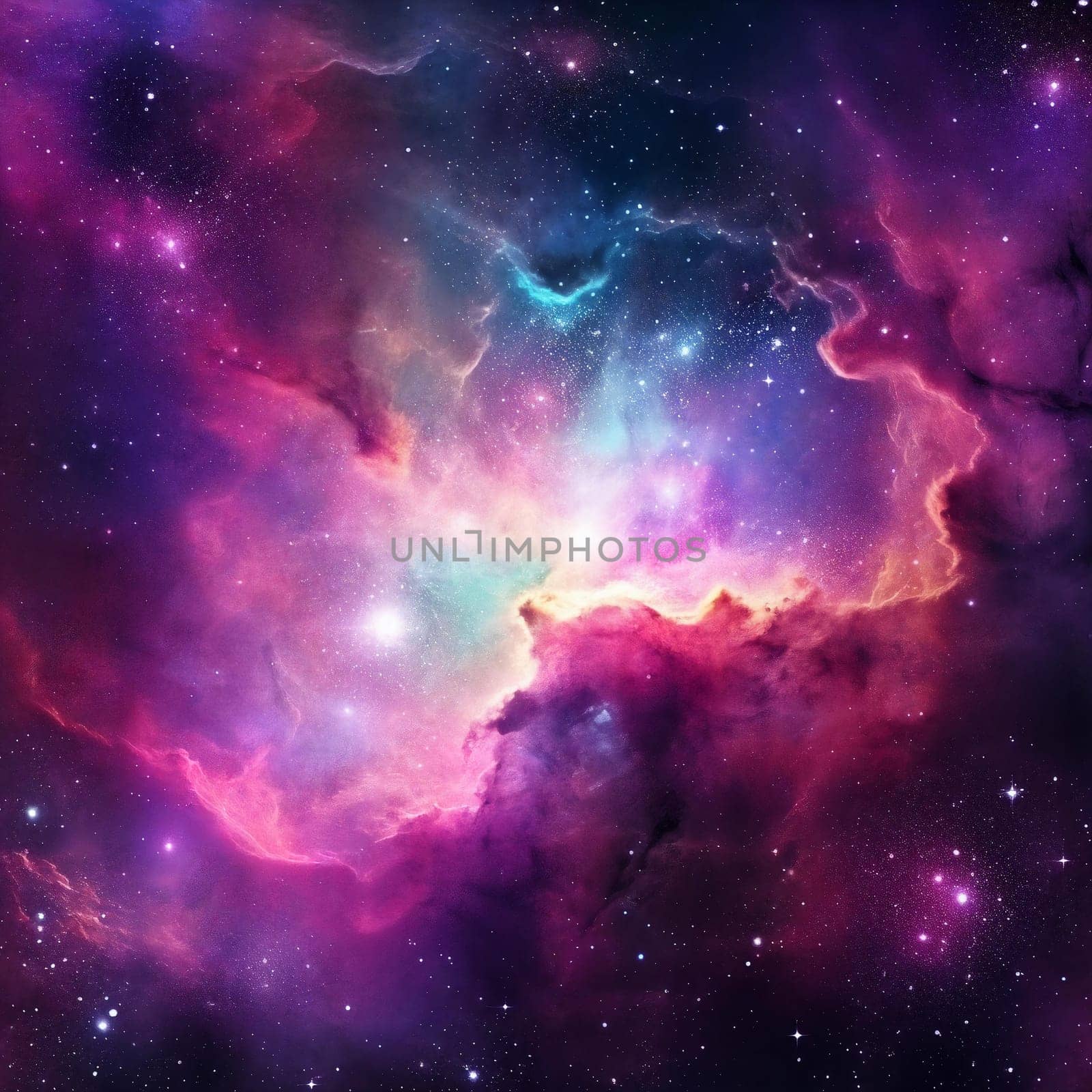 Outer space with its stunning depiction of a cosmic nebula.. AI Generative