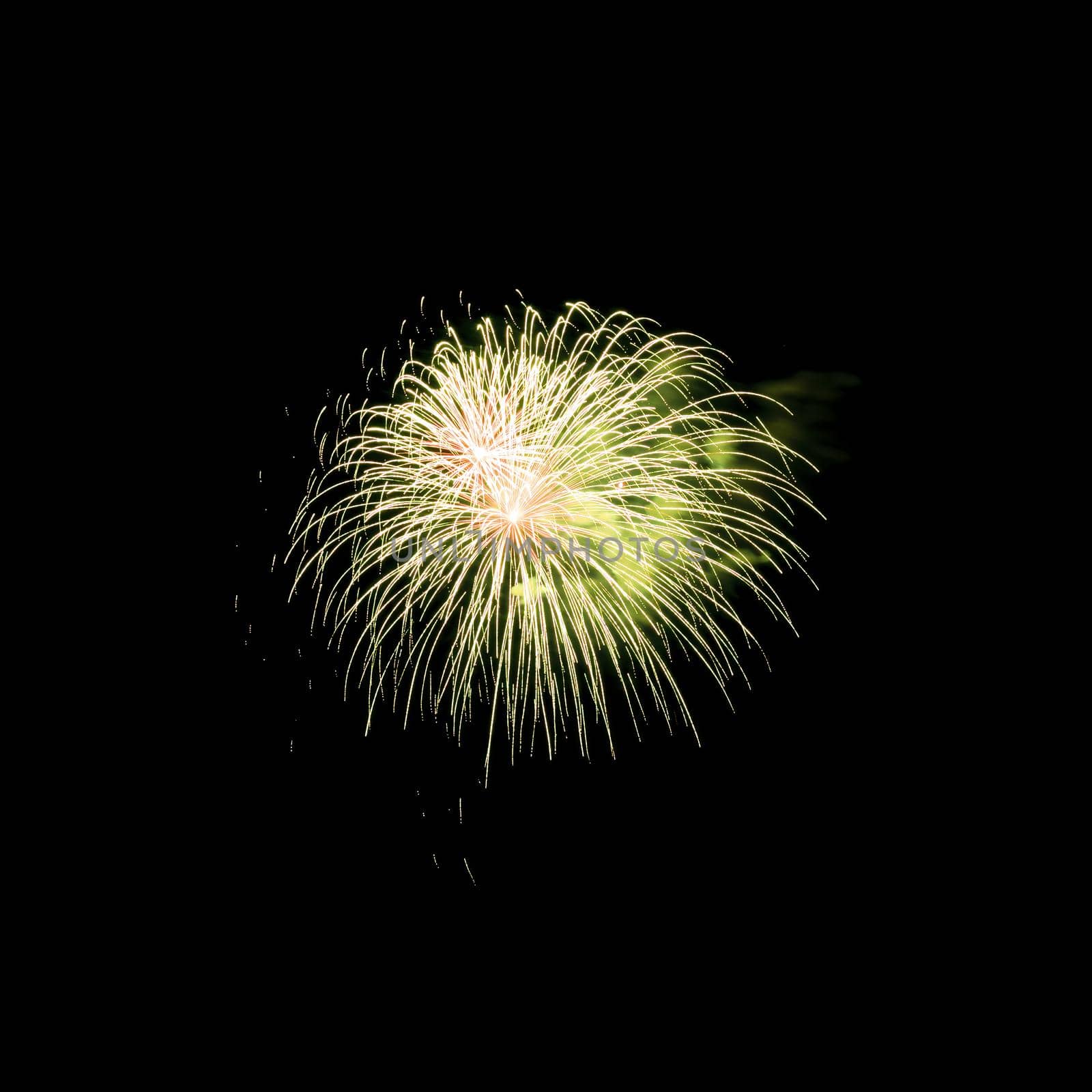 Colorful fireworks isolated on black background. by Eugene_Yemelyanov
