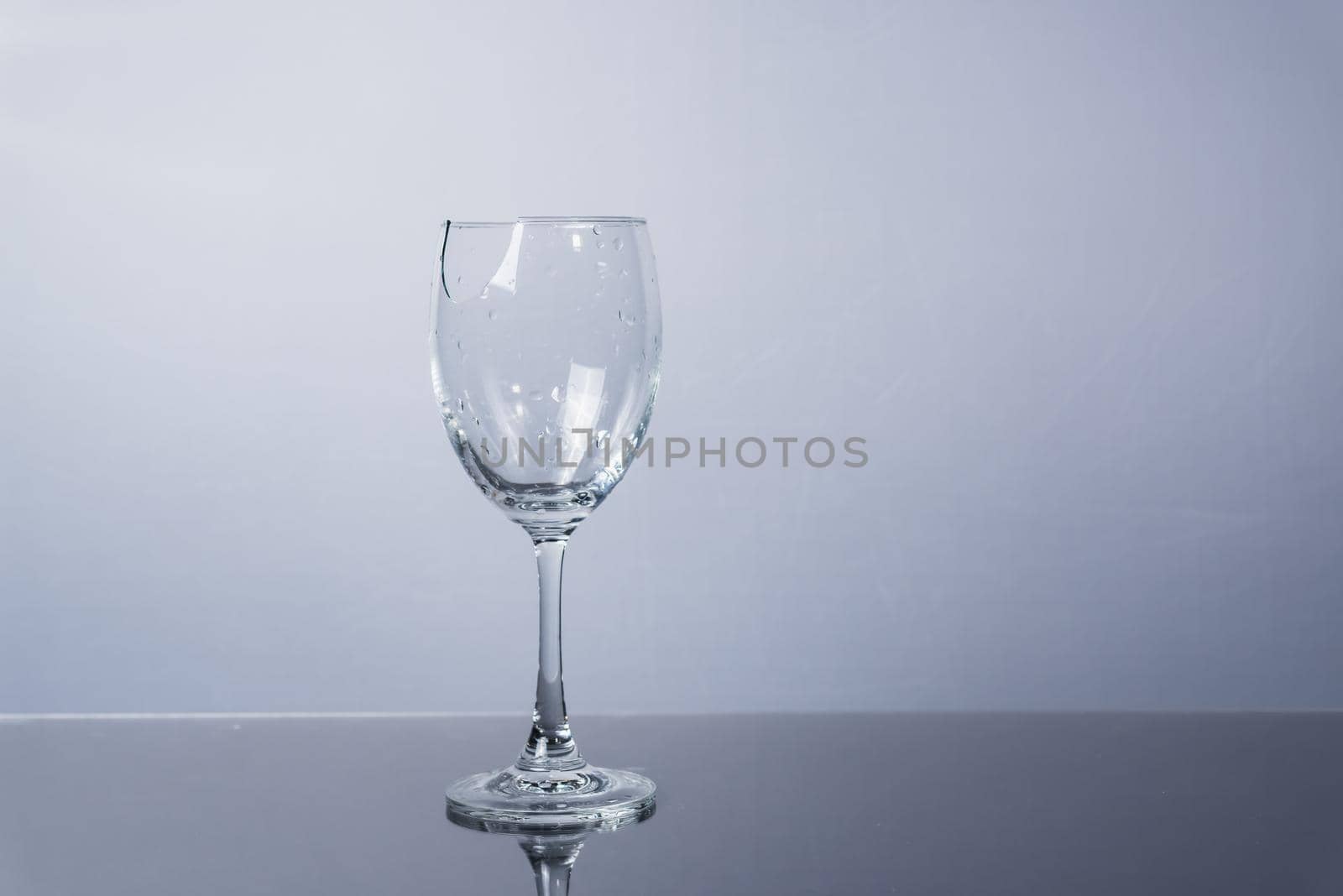 vine glass on white backgeound isolated