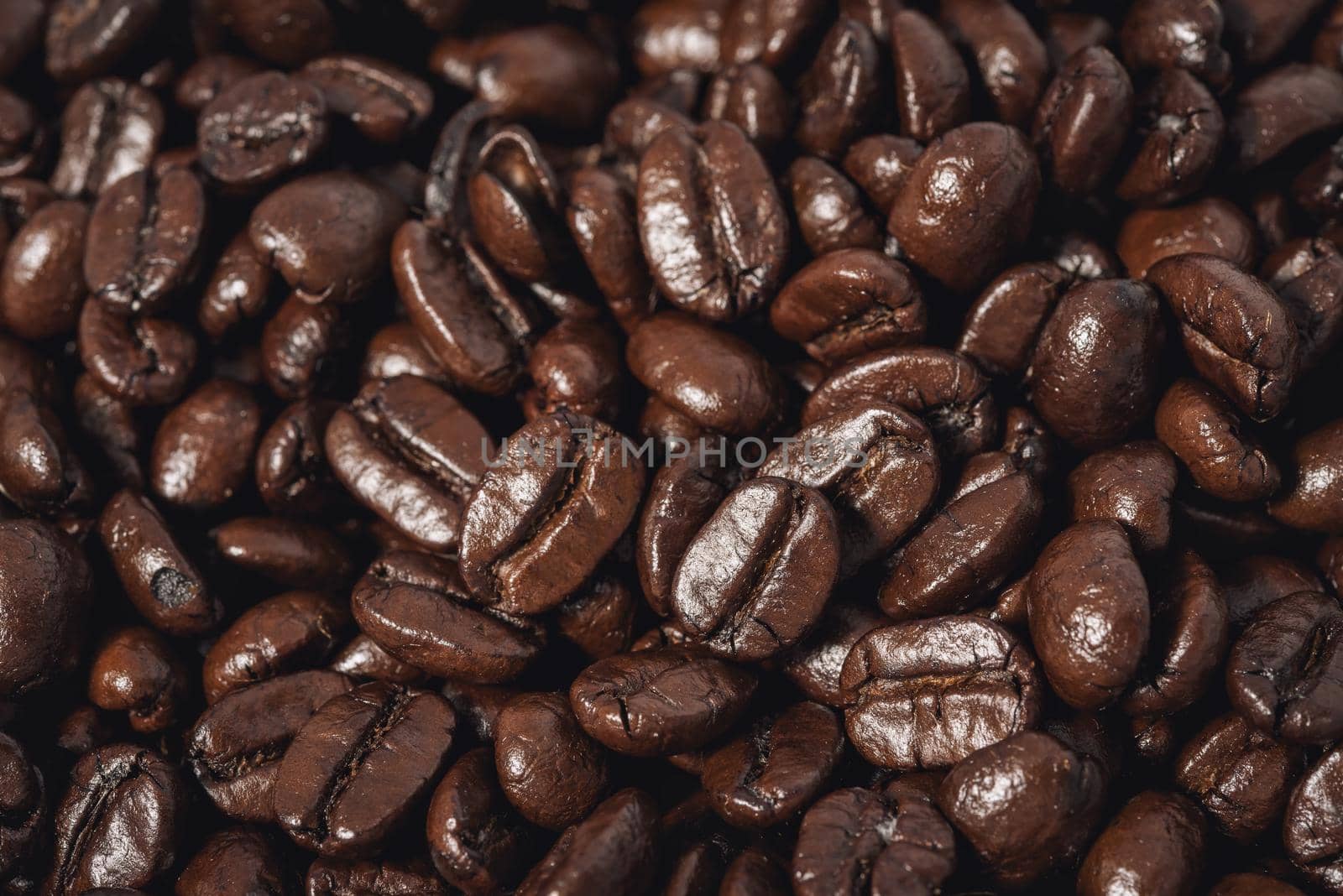 close up of coffee beans background by Wmpix