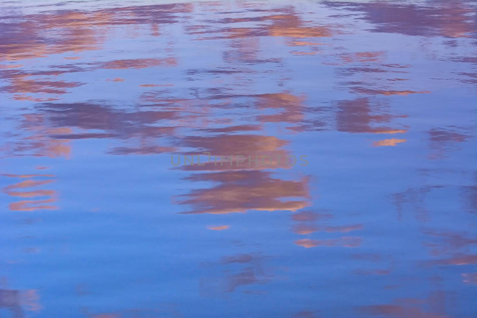 Sky reflection on the water surface