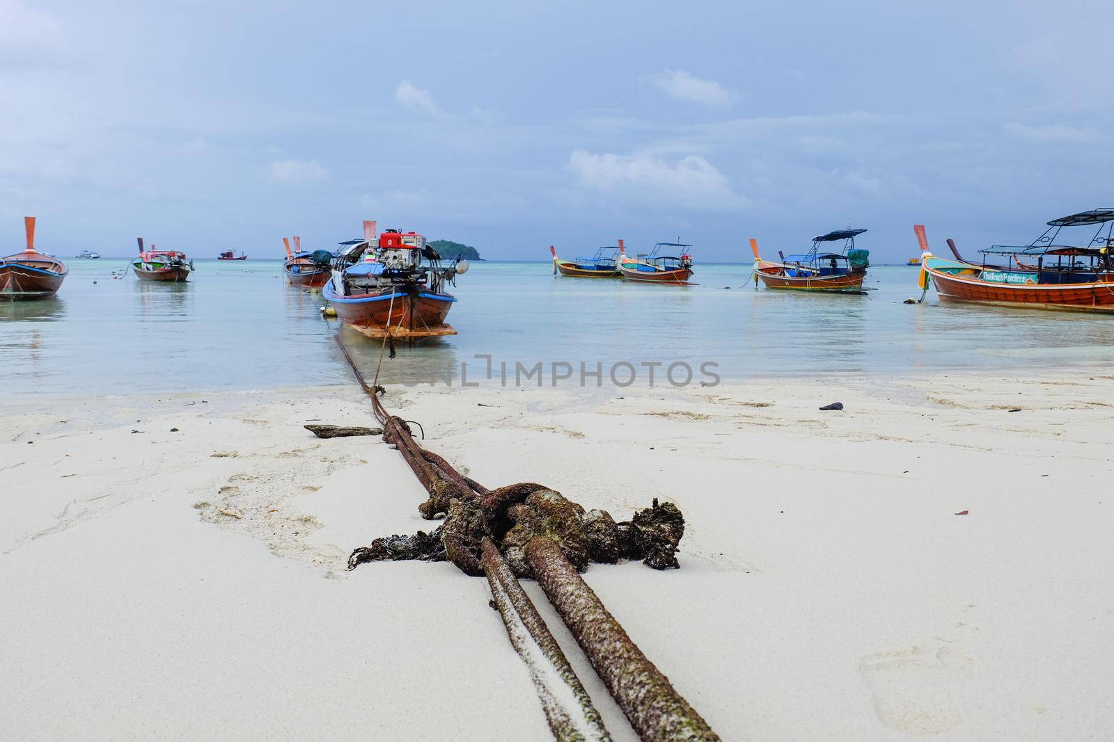 2016 OCTOBER 18, seascape of lipe island in the morning at Satun in Thailand