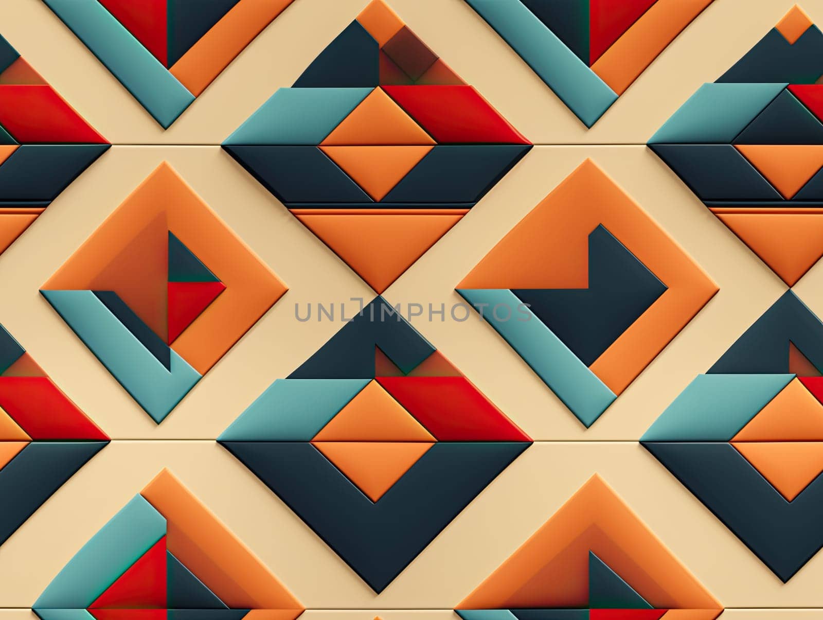 South American ethnic art, geometric seamless indigenous pattern, native ornament design infinite tile. Perfectly fits for fabric prints, surface textures, cloth design, wrapping. Generative AI by Ostanina