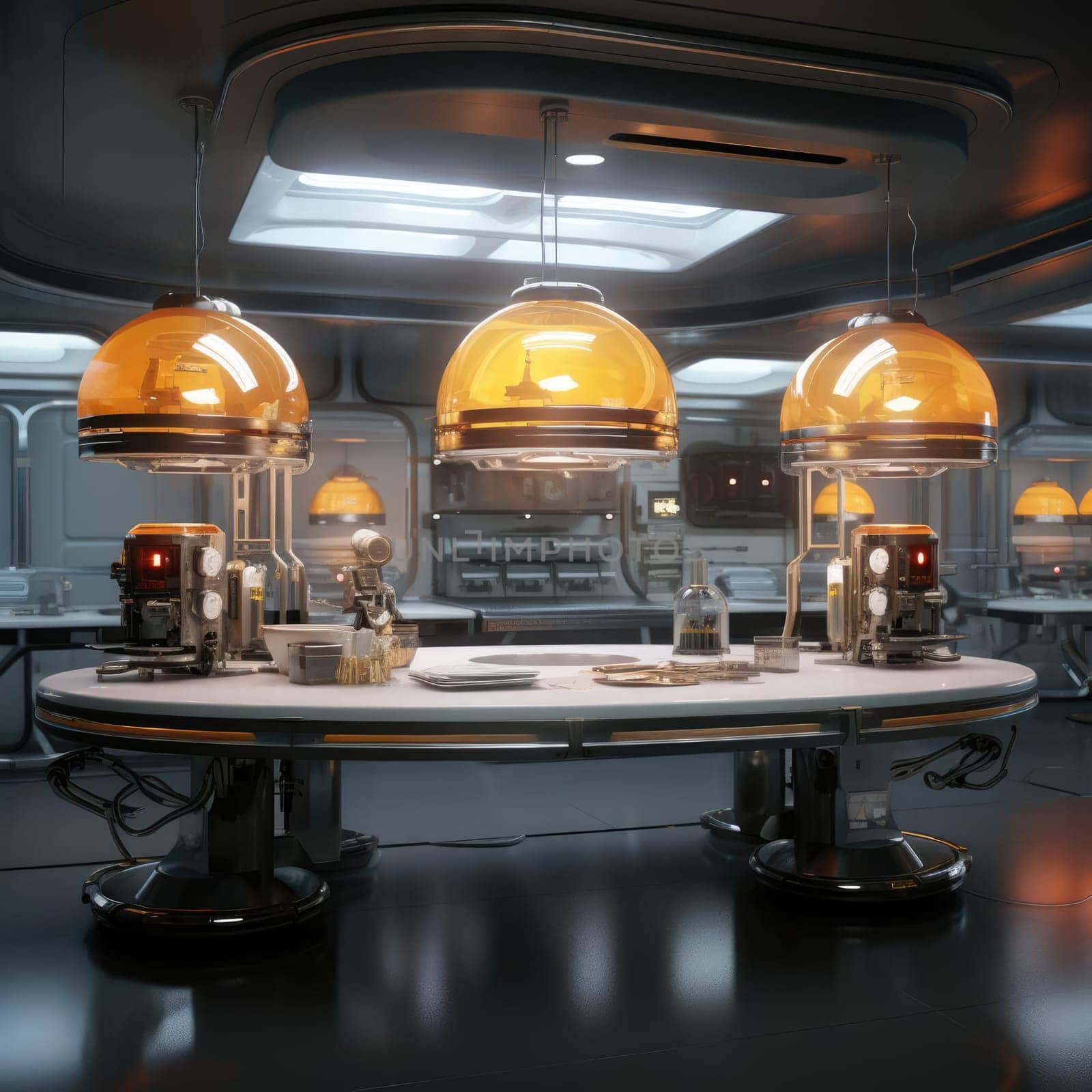 Sci-fi is the kitchen of the future. Interior