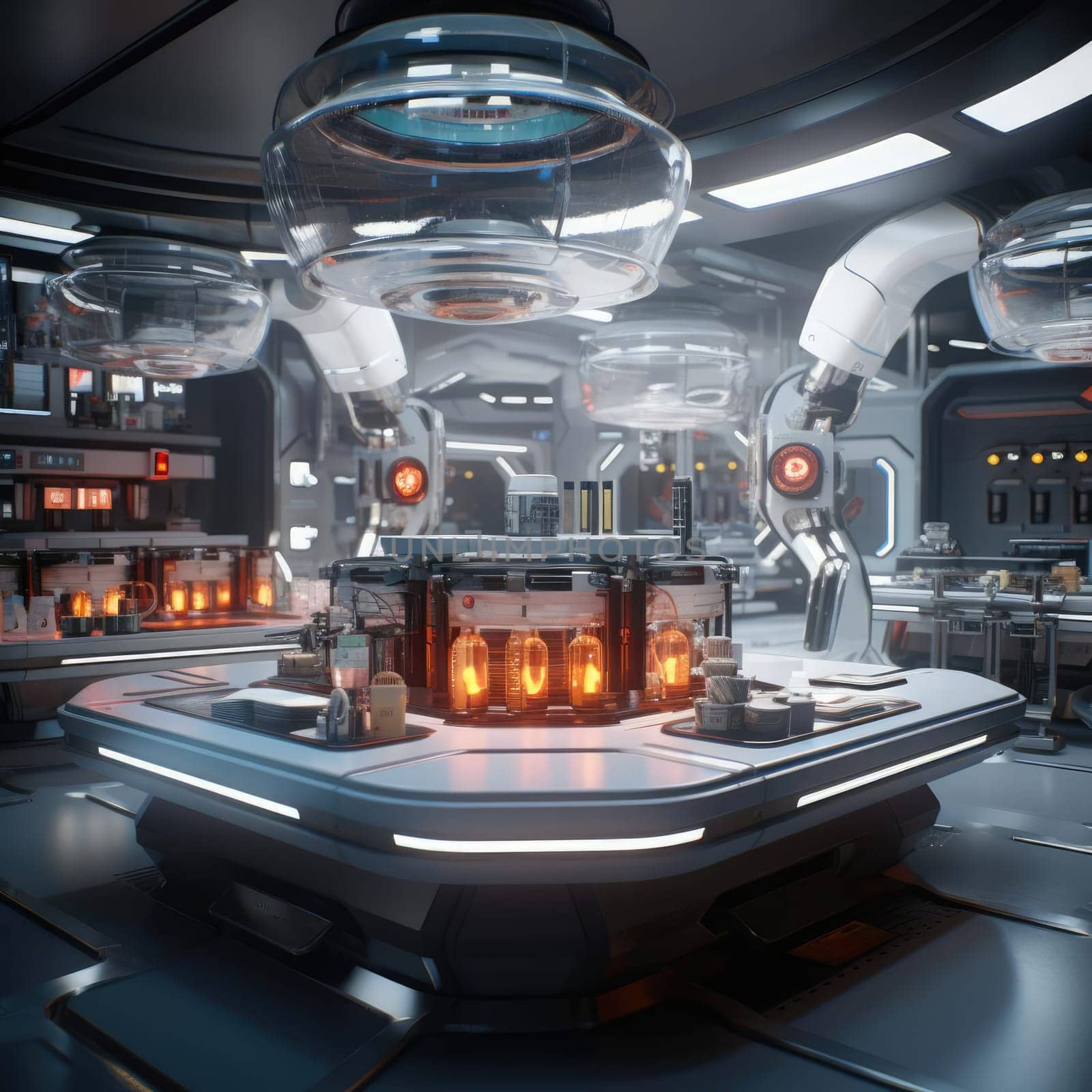 Sci-fi is the kitchen of the future. Interior